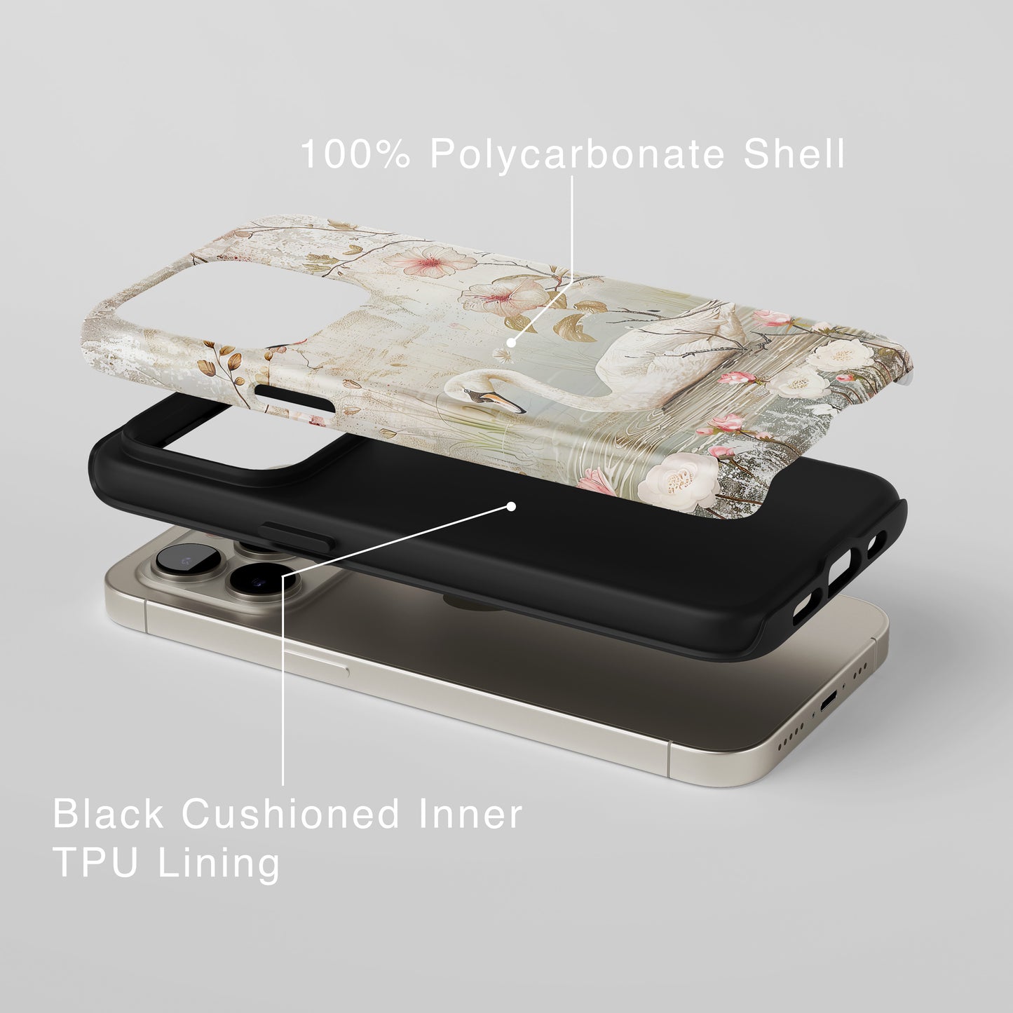 Vintage Swan - iPhone Tough Case