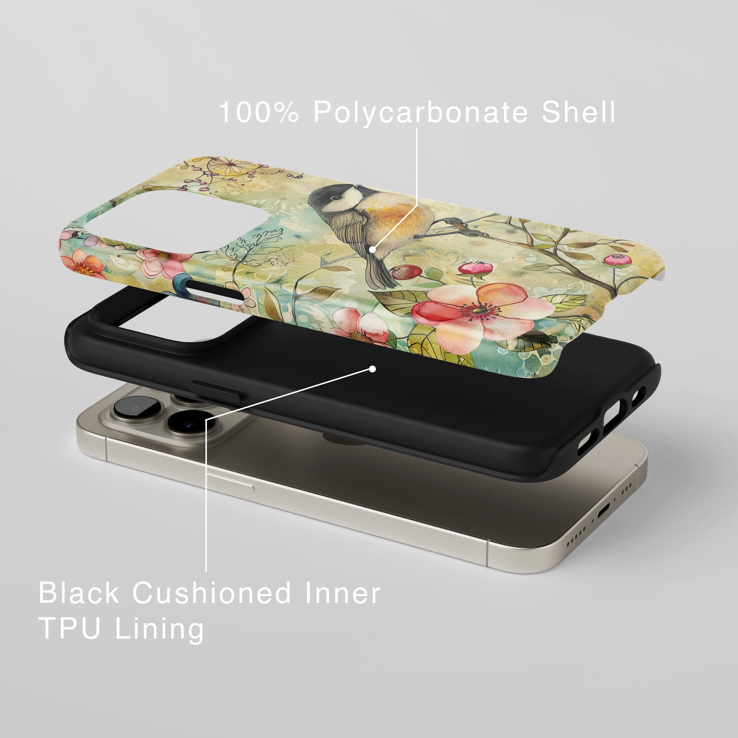 Watercolor Bird - iPhone Tough Case