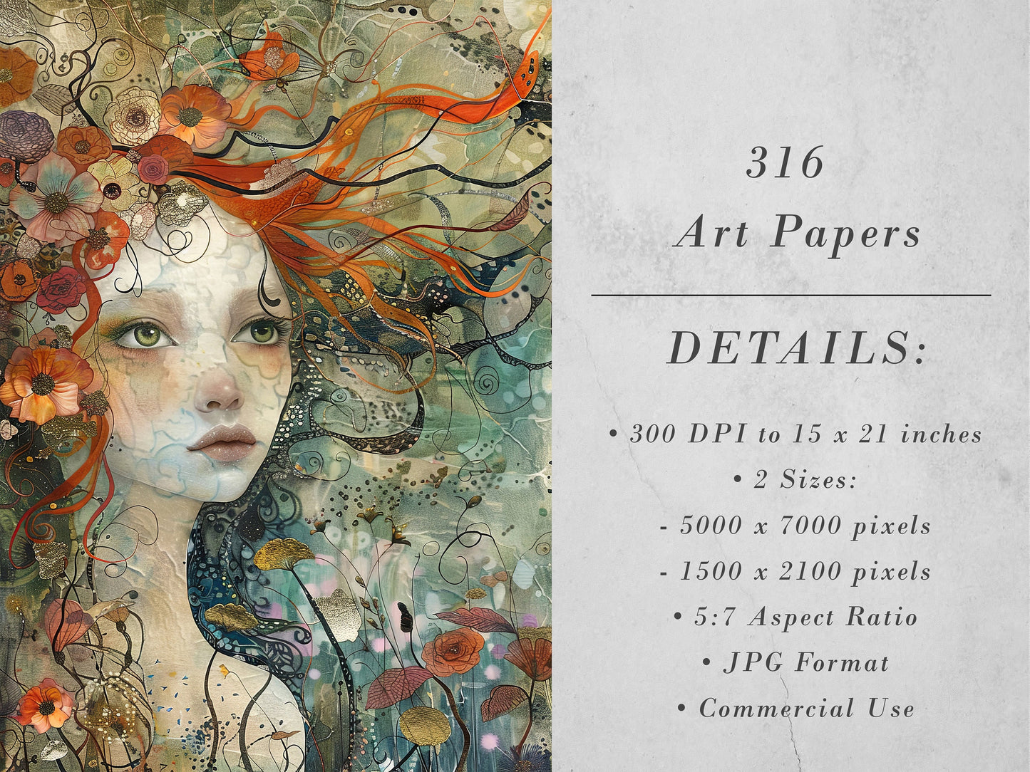 300+ Watercolor Whimsy Backgrounds, Digital Download Paper Set, Whimsical, Quirky, Junk Journal, Scrapbook, JPG, 5x7 Floral Card Making Pack