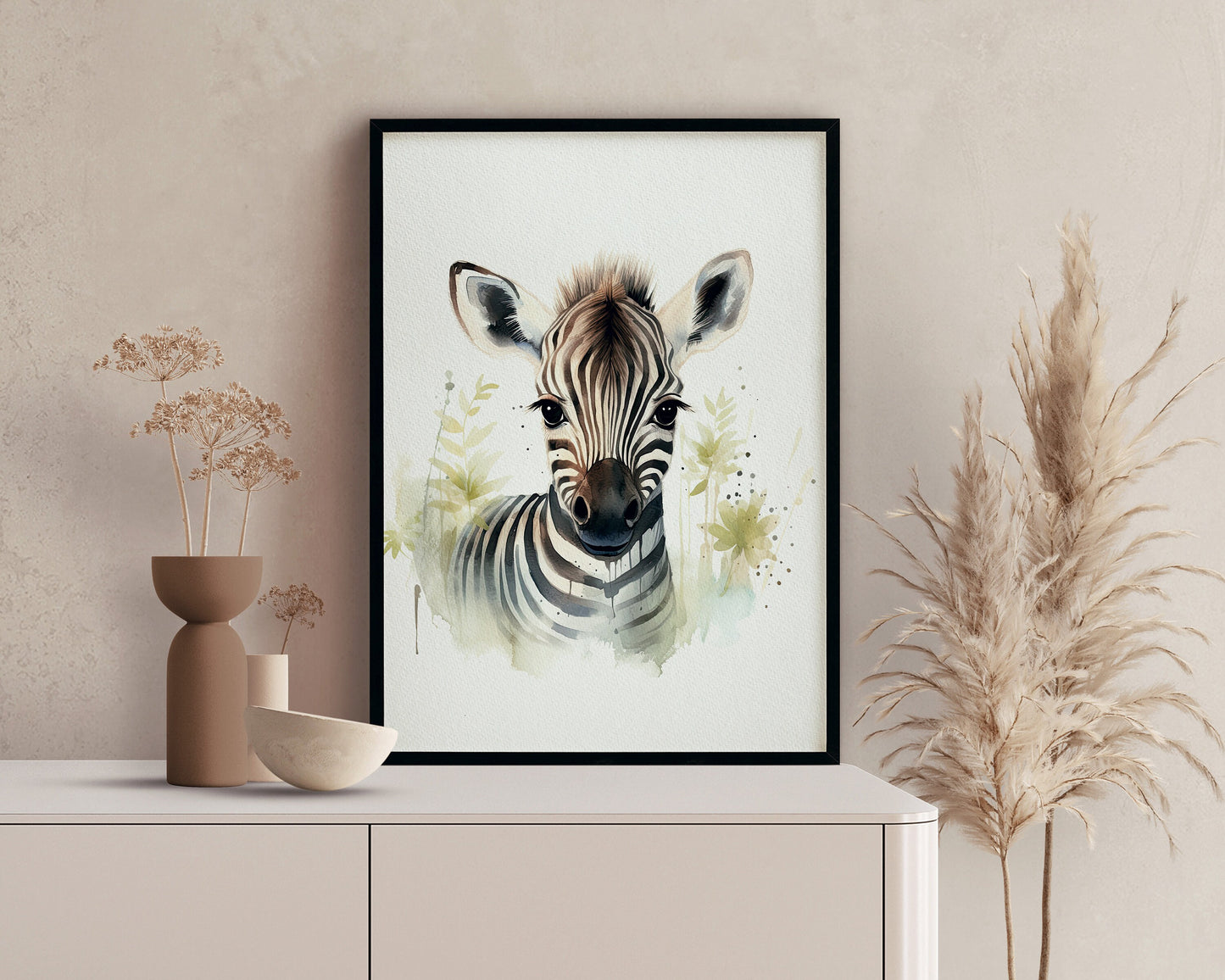 Safari Baby Animals Watercolor Clipart - Cute Baby Shower Nursery Decor- Birthday Baby Monkey Lion Giraffe Zebra Elephant PNG Download