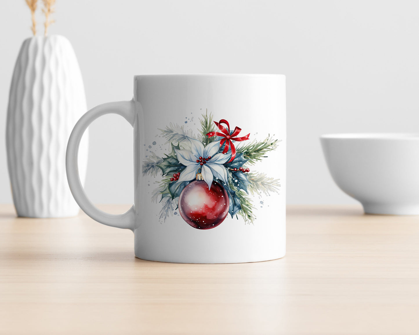 60 Christmas Decorations Clipart: Watercolor Ornaments for Crafts and Decor | PNG Bundle | Digital Download | Sublimation Designs| Retro Art