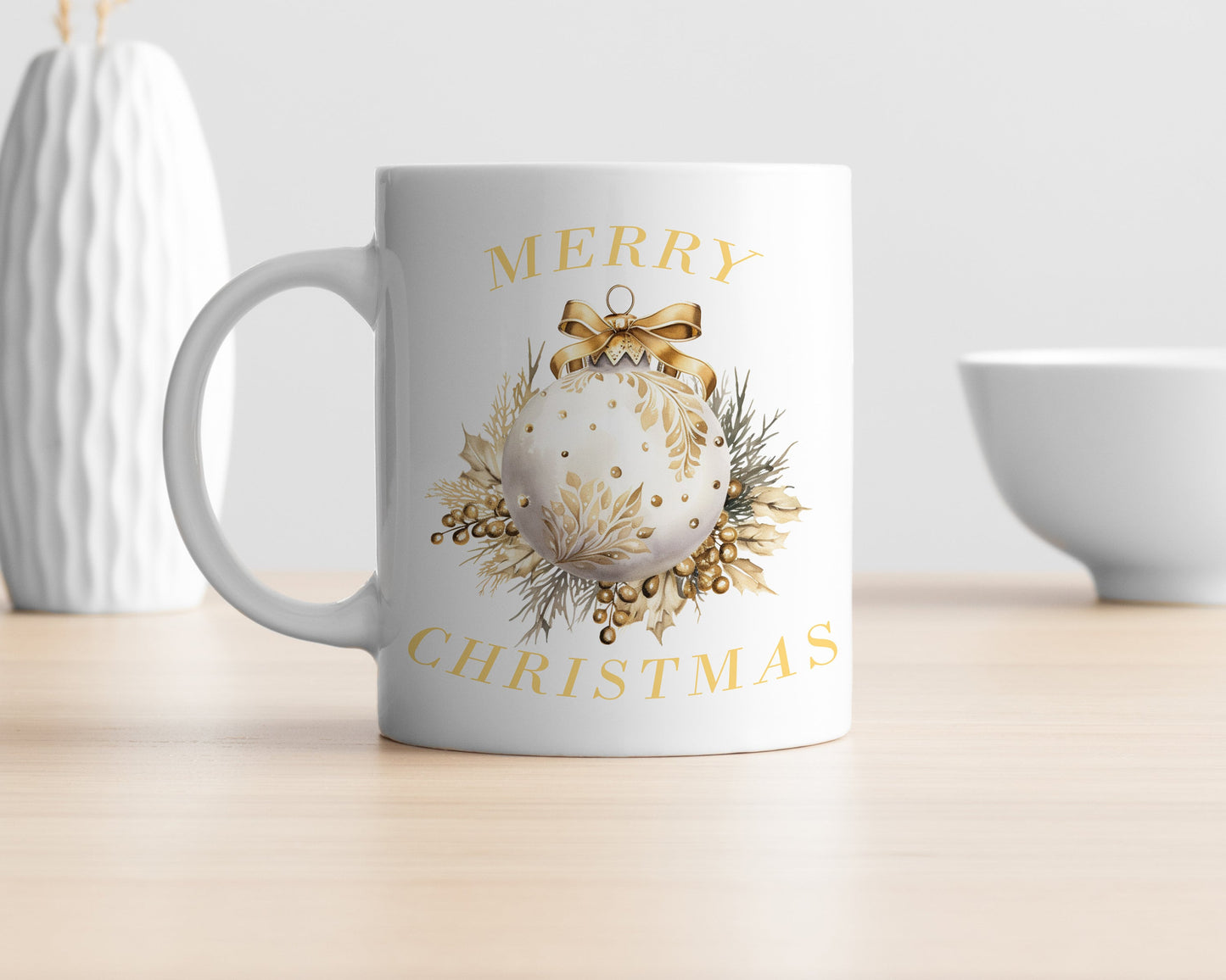 Golden Christmas Clipart: Watercolor X-mas for Crafts and Decor | PNG Bundle | Digital Download | Sublimation Designs| Cute Christmas Art