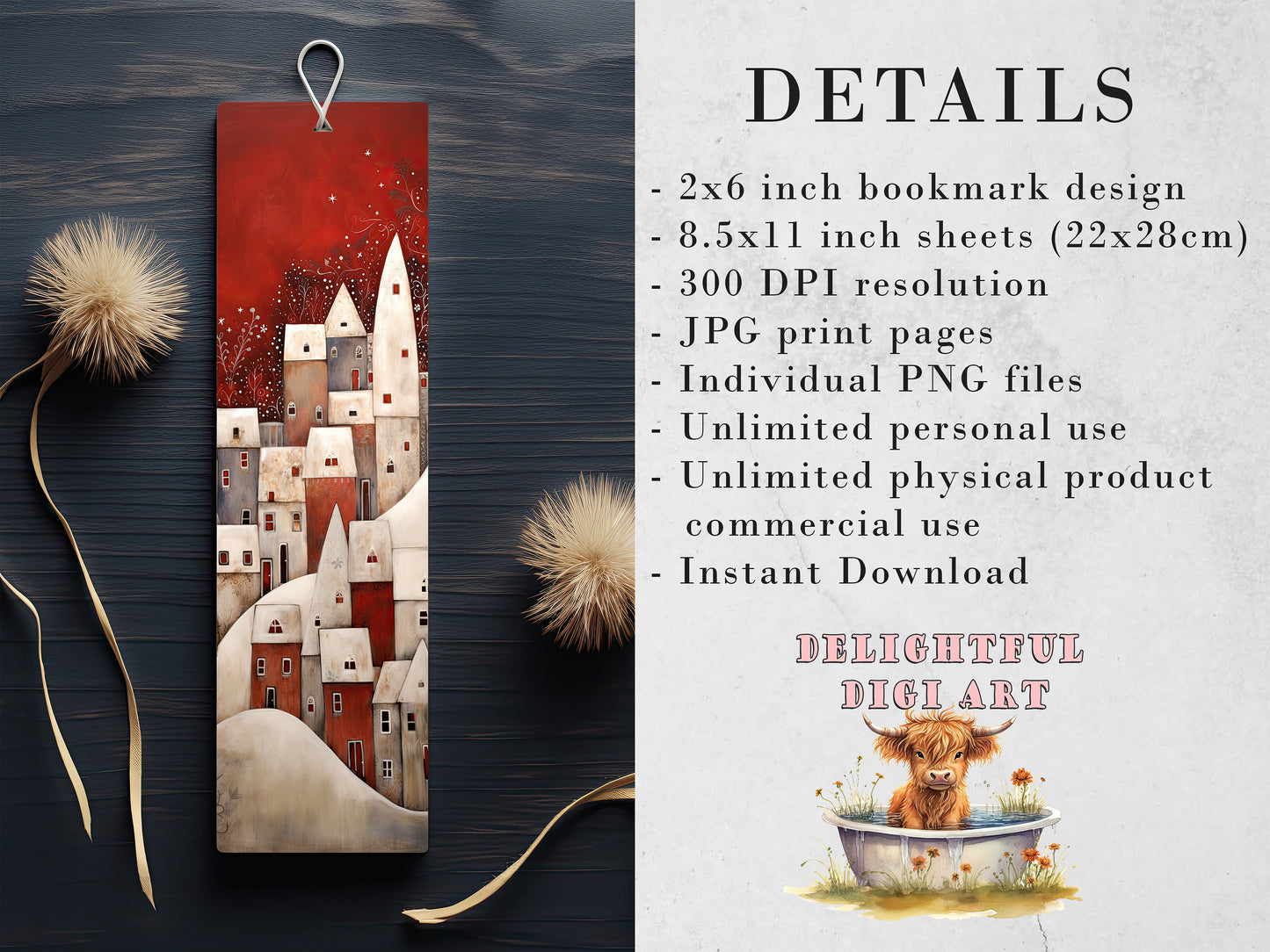 15 Whimsical Christmas Printable Bookmarks| Digital Download JPG Bookmark Sheets | Retro Xmas | Stocking Filler| DIY Gift Idea| Abstract Art