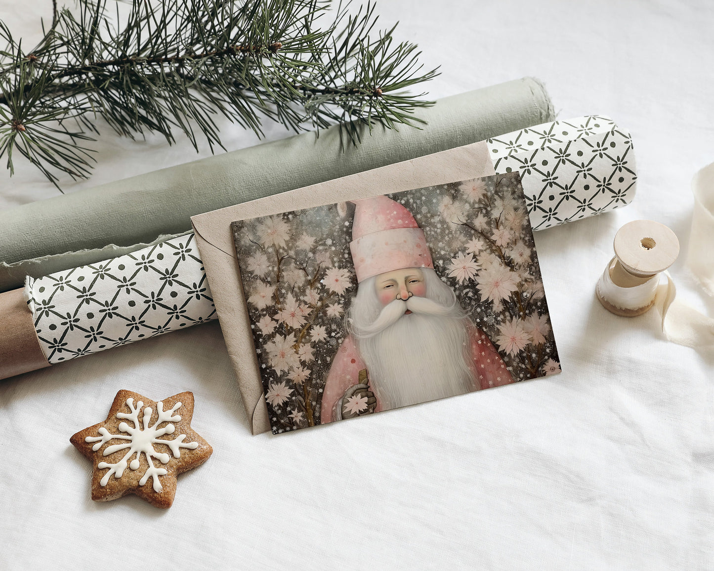 20 Whimsical Christmas Printable Art Pages| Digital Download JPG Paper Set| PNG sublimation| Whimsical Digital Paper | Pink Santa Claus