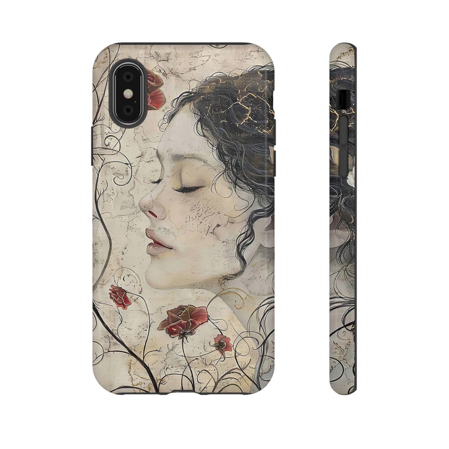 Floral Face - iPhone Tough Case