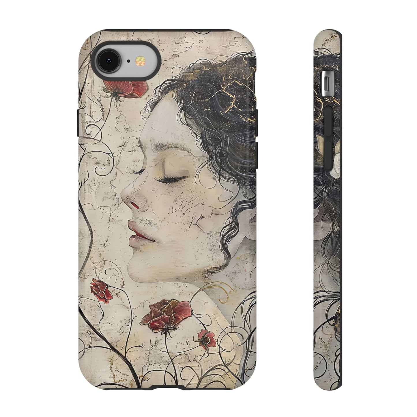 Floral Face - iPhone Tough Case