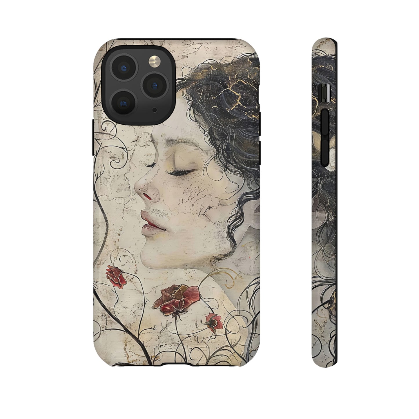 Floral Face - iPhone Tough Case