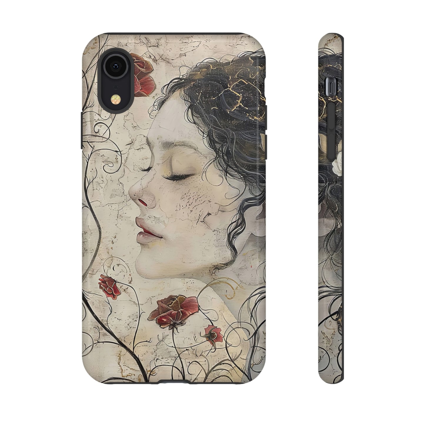 Floral Face - iPhone Tough Case