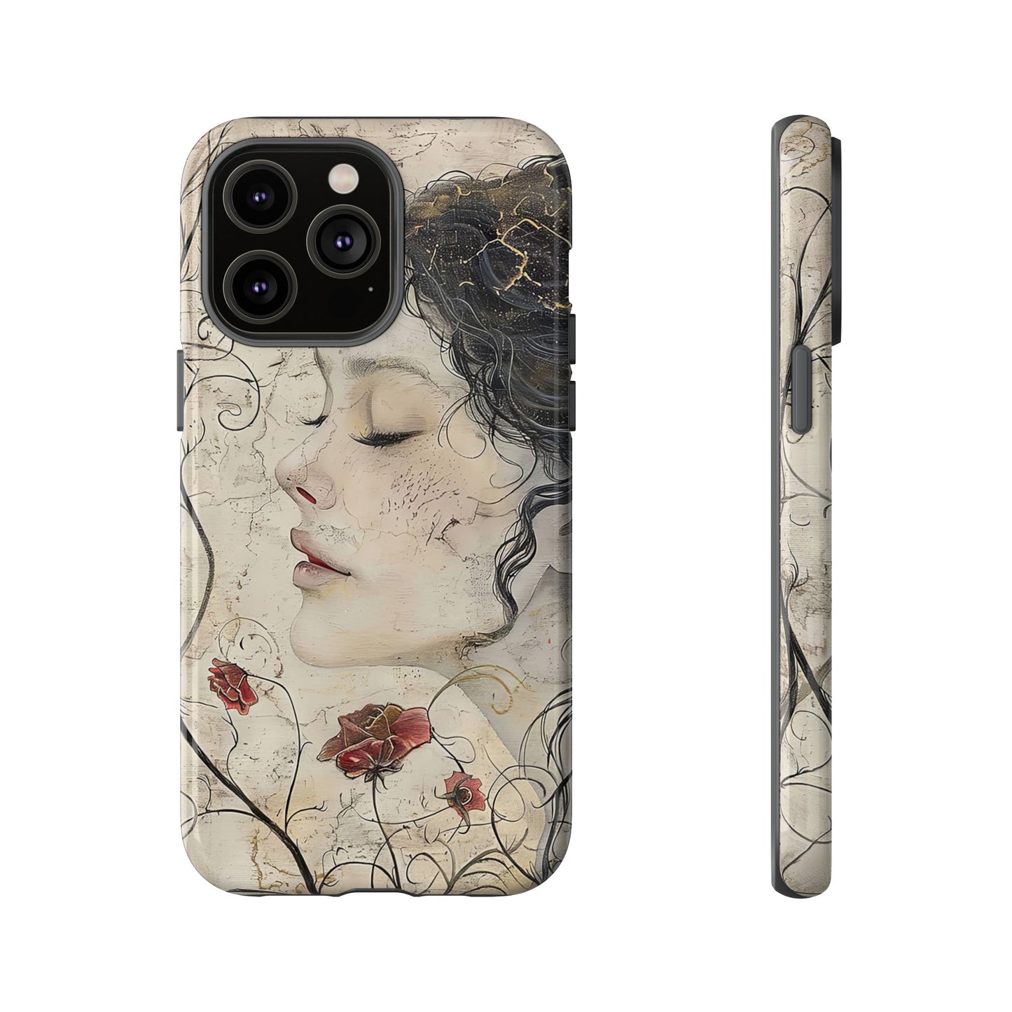 Floral Face - iPhone Tough Case