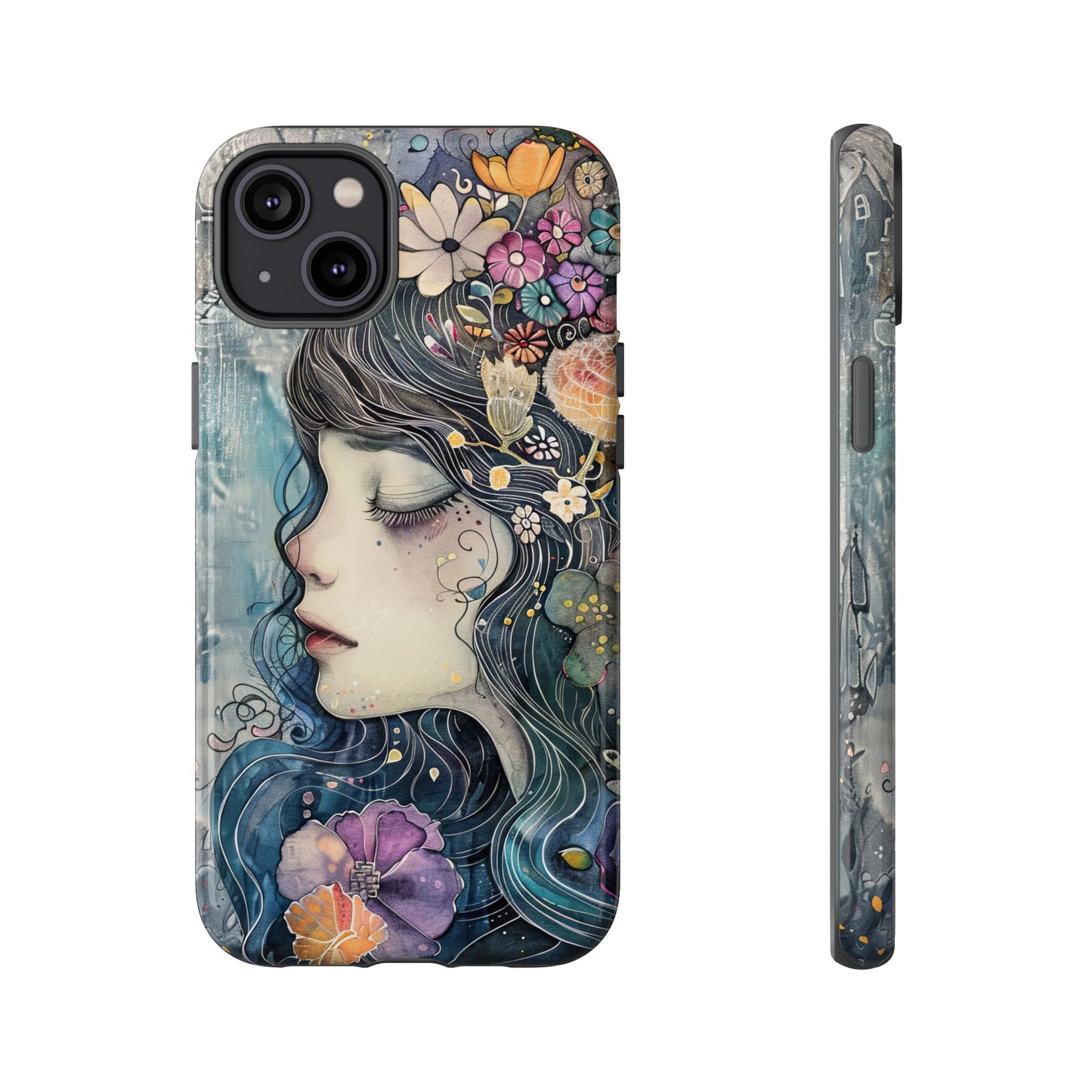 Watercolor Girl - Tough iPhone Case