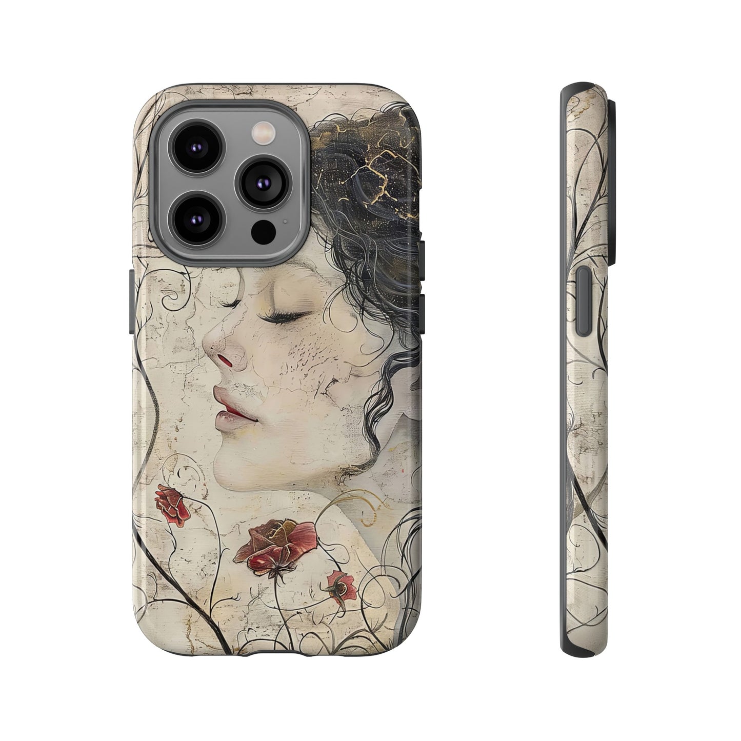 Floral Face - iPhone Tough Case