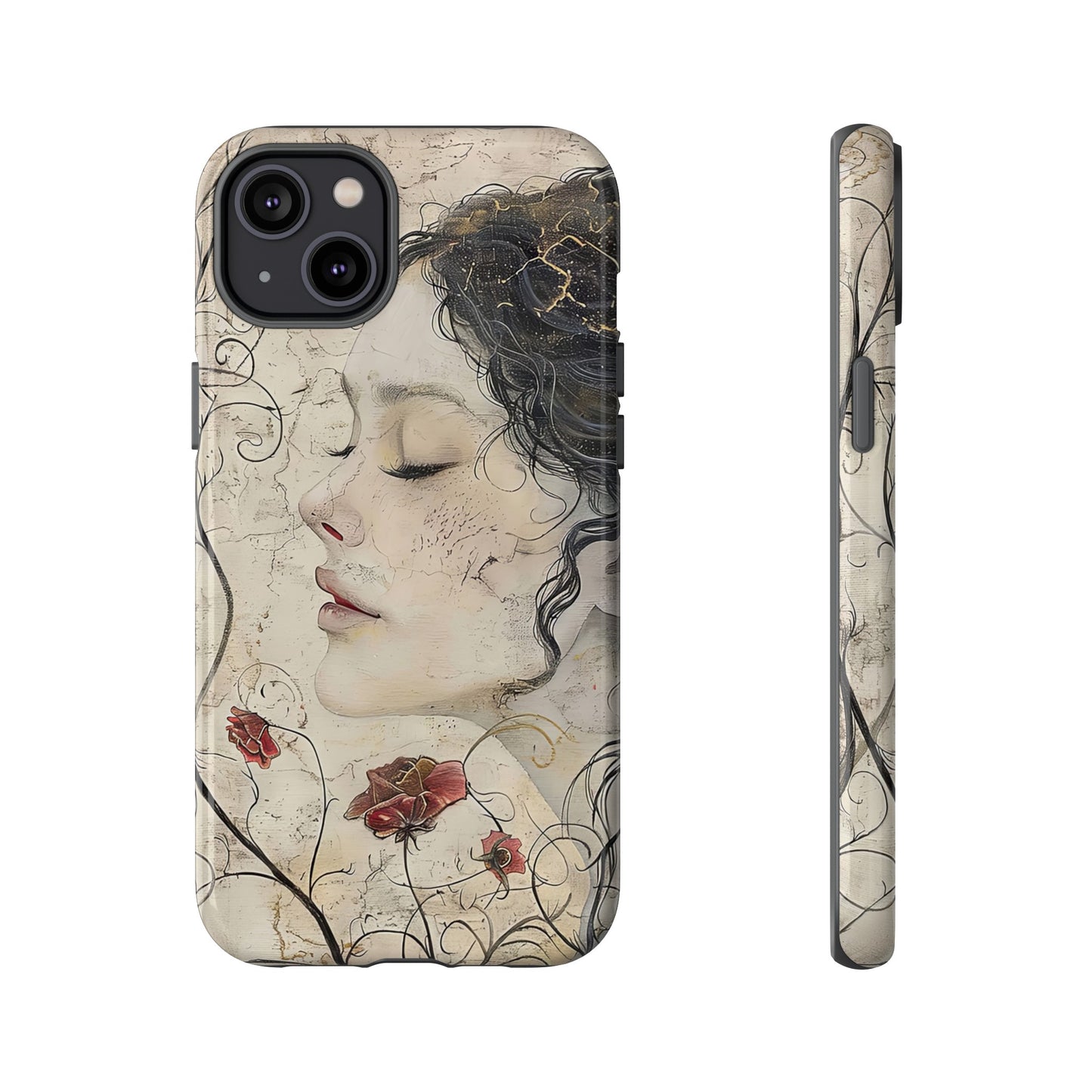 Floral Face - iPhone Tough Case