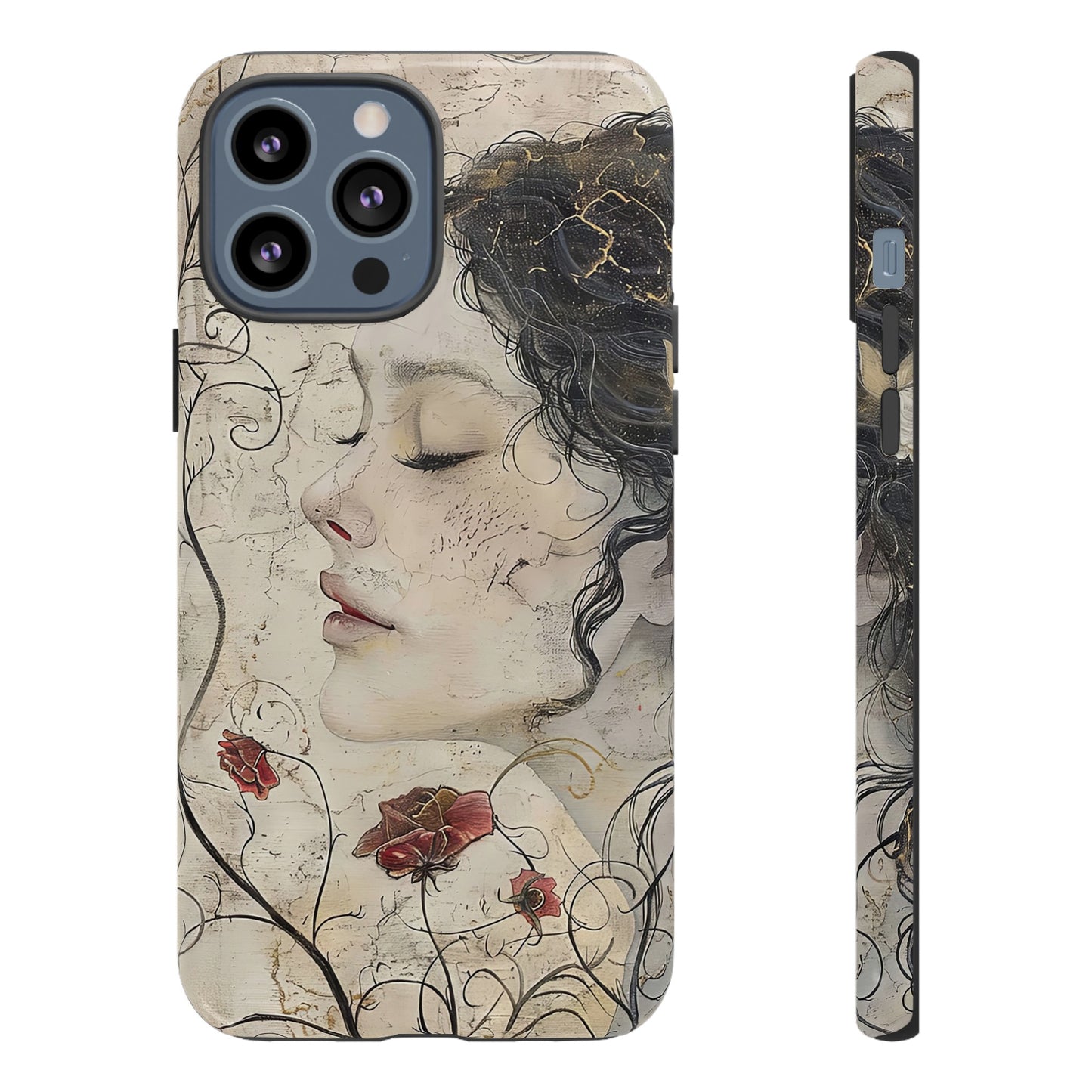 Floral Face - iPhone Tough Case