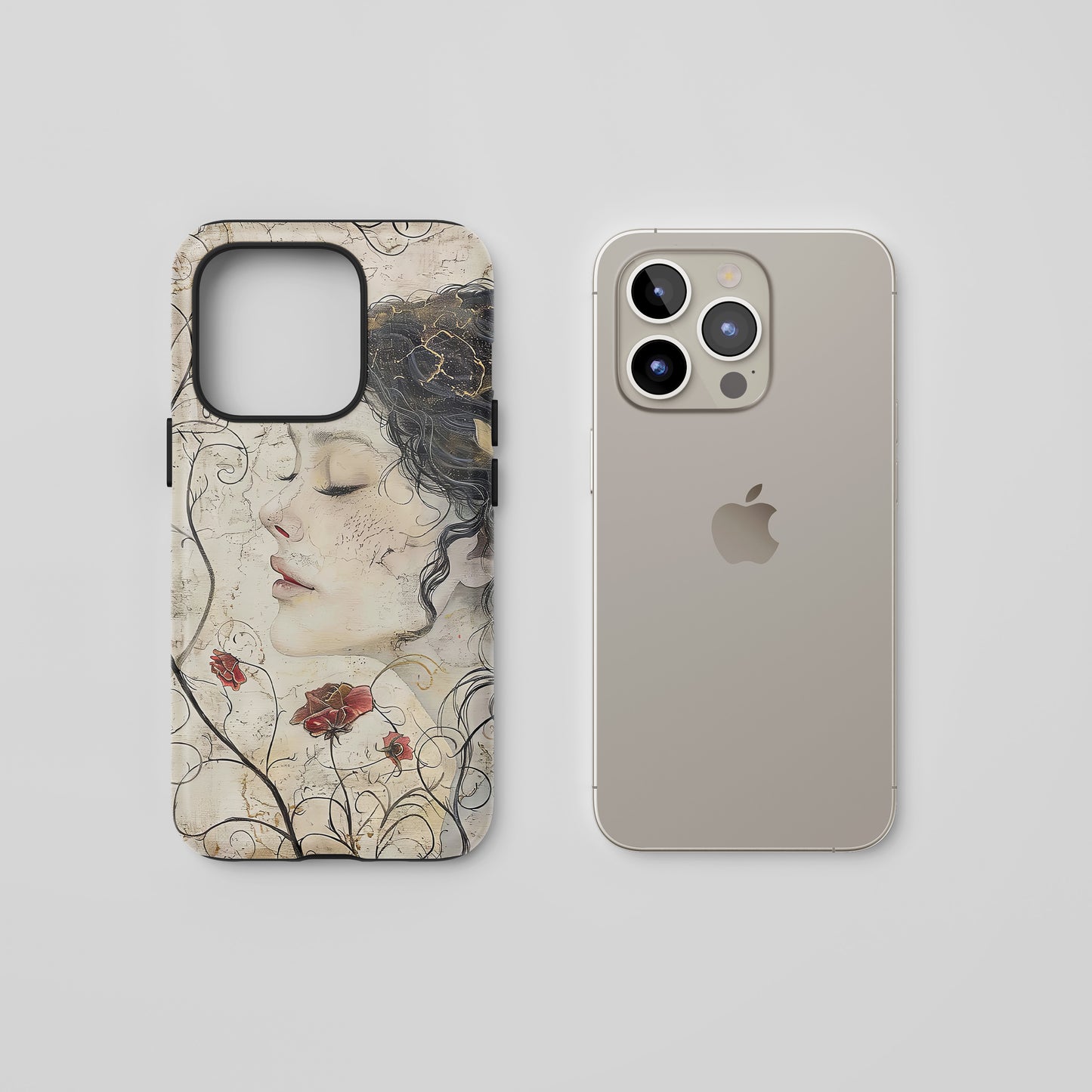 Floral Face - iPhone Tough Case