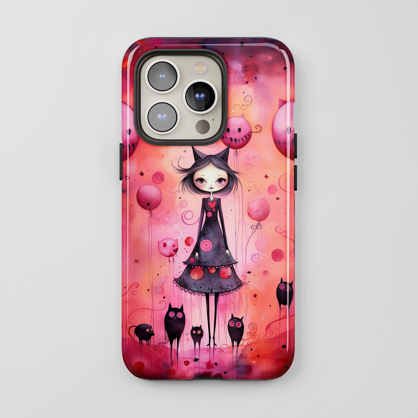 Hot Pink Halloween - iPhone Tough Case