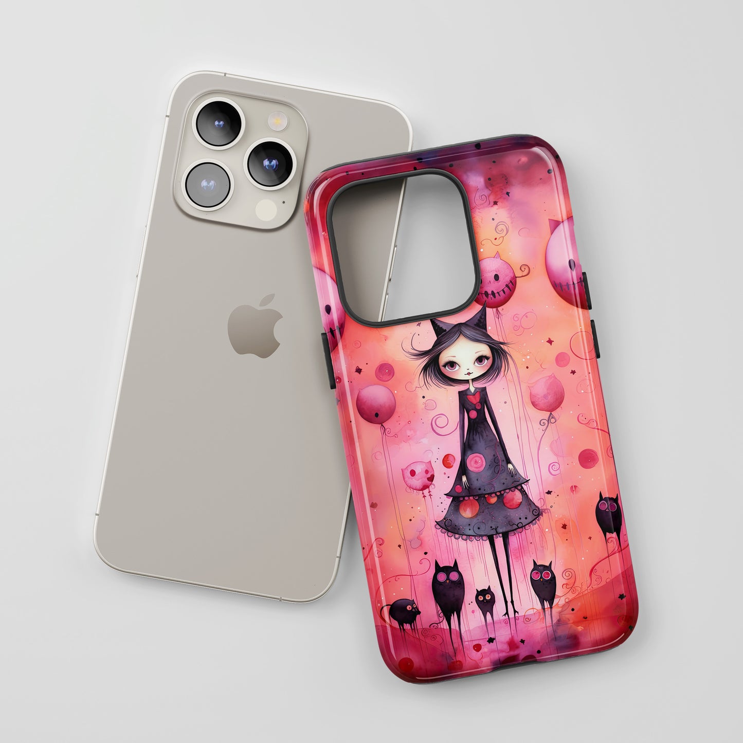 Hot Pink Halloween - iPhone Tough Case