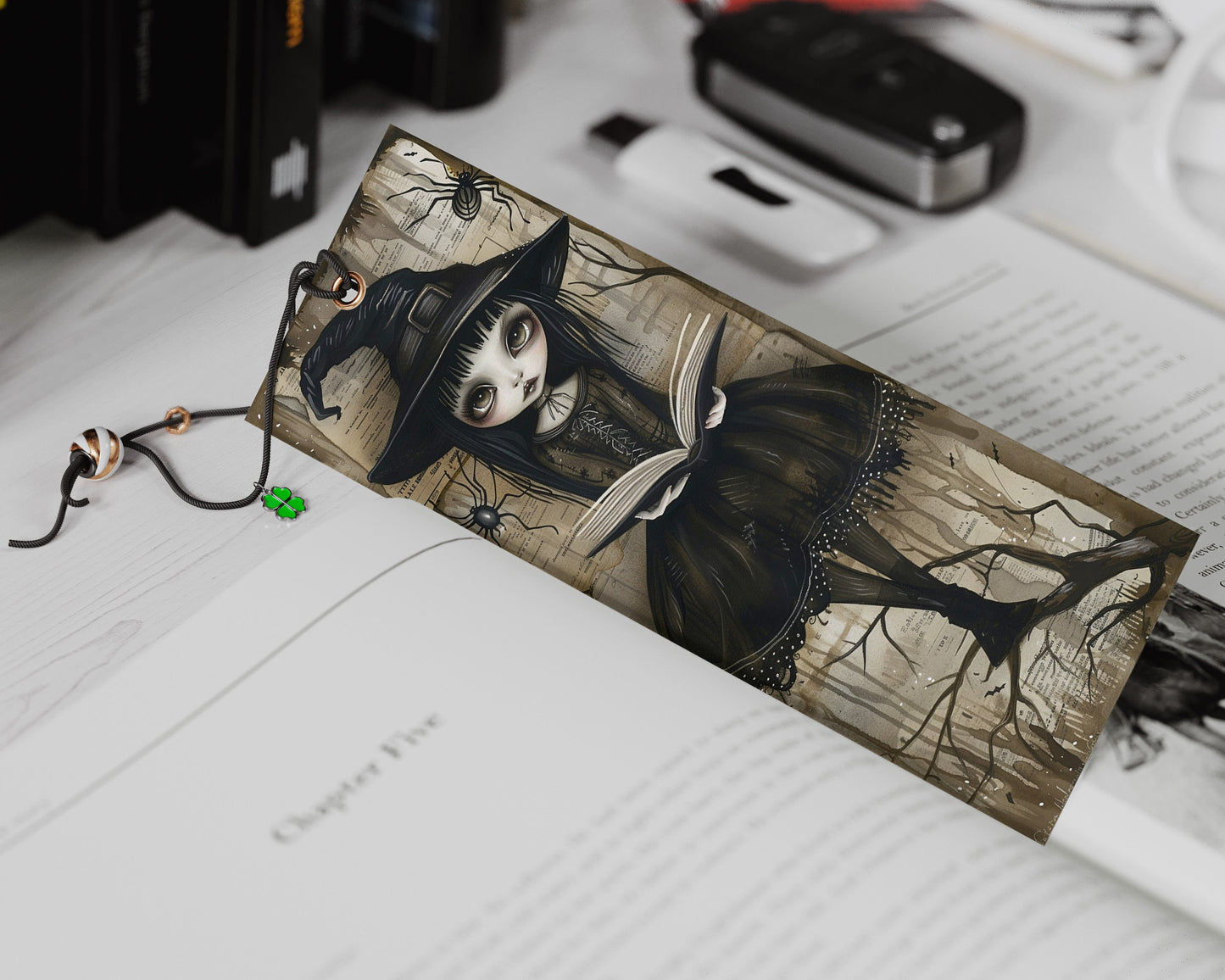 Halloween Girls Printable Bookmarks | Digital Download JPG Bookmark Set| PNG sublimation| Whimsical Spooky bookmark Bundle| Cute Chibi Art