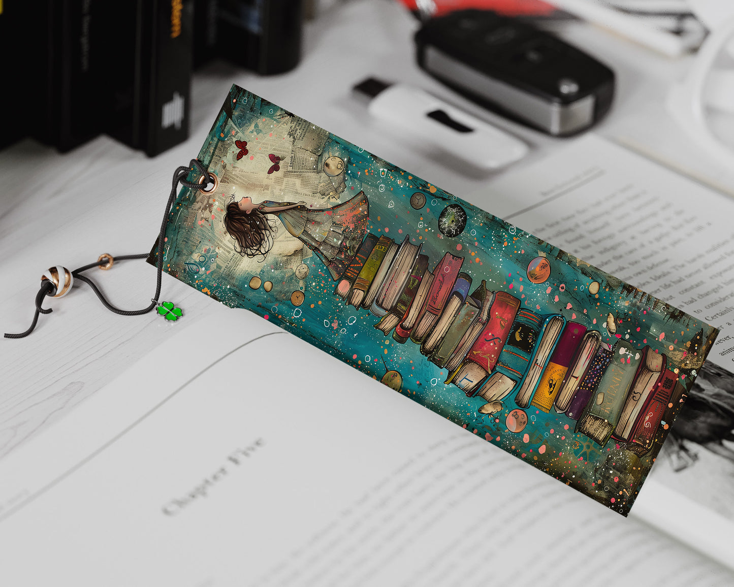 Reading Whimsy Printable Bookmarks| Mixed Media Bookmark Sheets| PNG sublimation| Book Lover Gift | Junk Journal Tags | Scrapbook Images