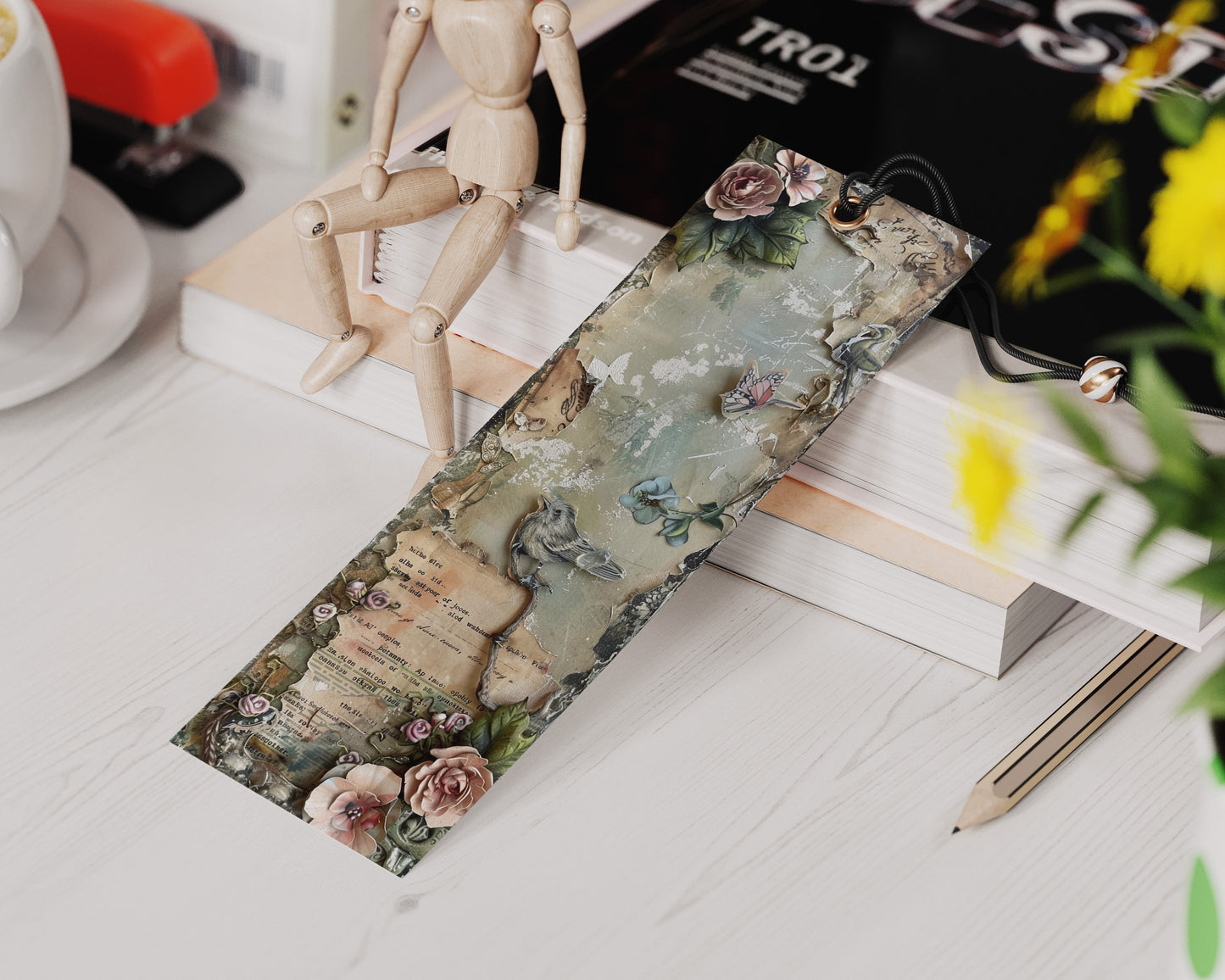 Vintage Chic Printable Bookmarks| 15 Romantically Themed Bookmarks| 3 JPG Sheets PNG bookmark sublimation Junk Journal Ephemera Scrapbooking