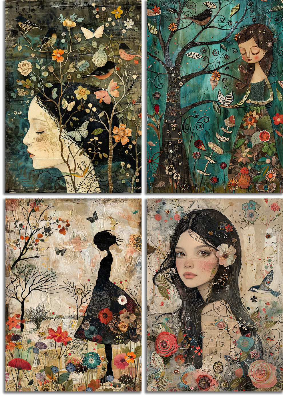 Garden Whimsy Printable Art Pages| Whimsical Art Pack | Quirky Digital ...