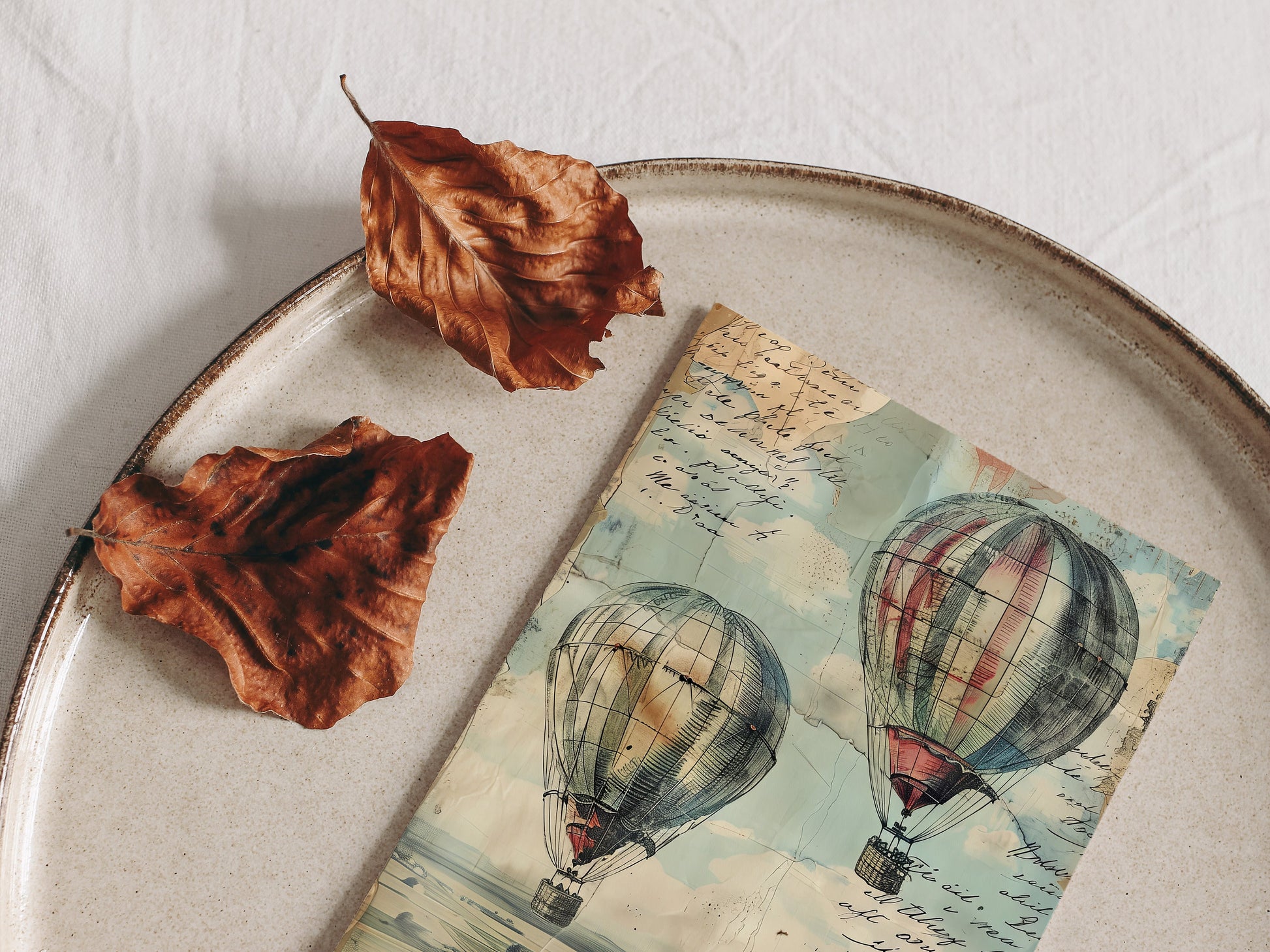 Hot Air Balloon Printable Art Pages, Digital Download Paper Set, Quirky Mixed Media Holiday, Junk Journal Art Card Making Gift Scrapbooking