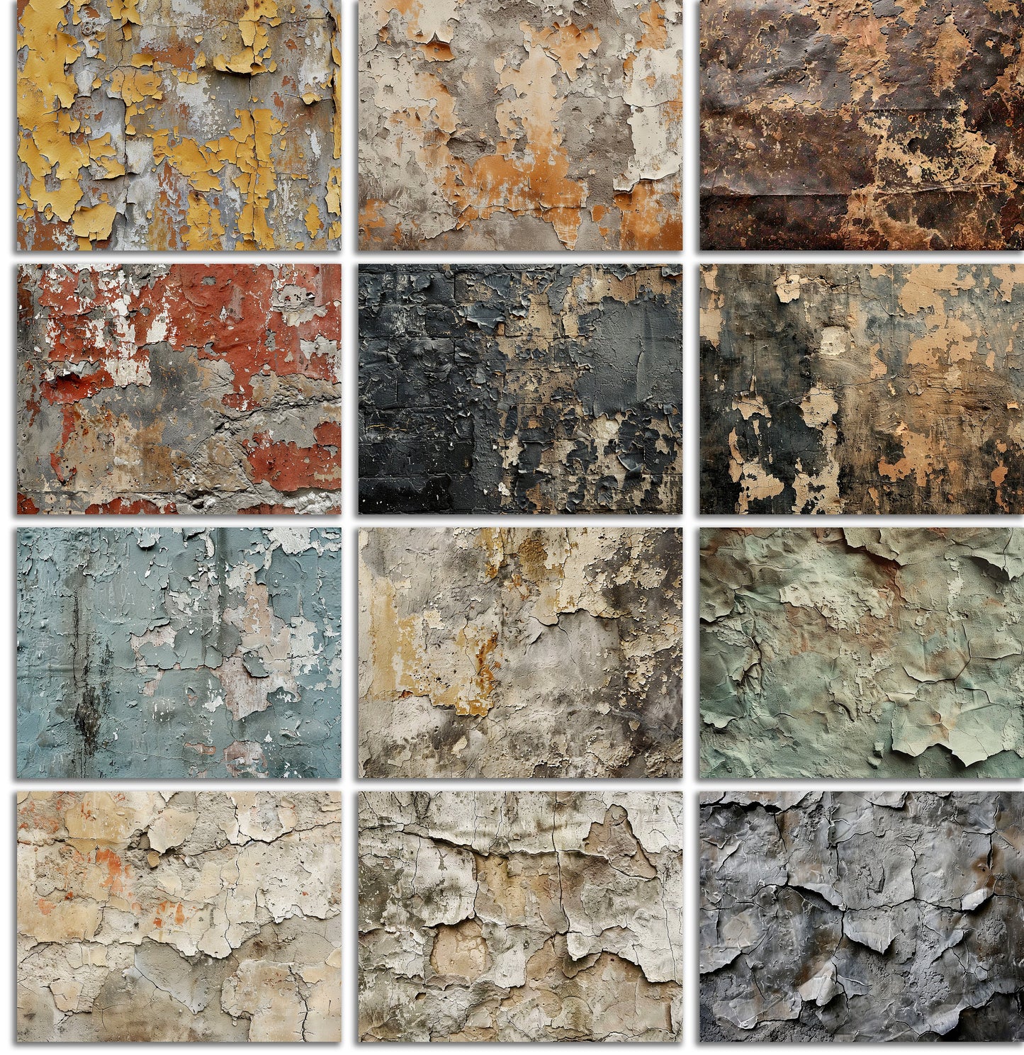 Distressed Materials - 39 Worn Surfaces & Tattered Texture Papers, 11x8.5" Commercial Use, Junk Journals, Digital Art Background, Craft Gift