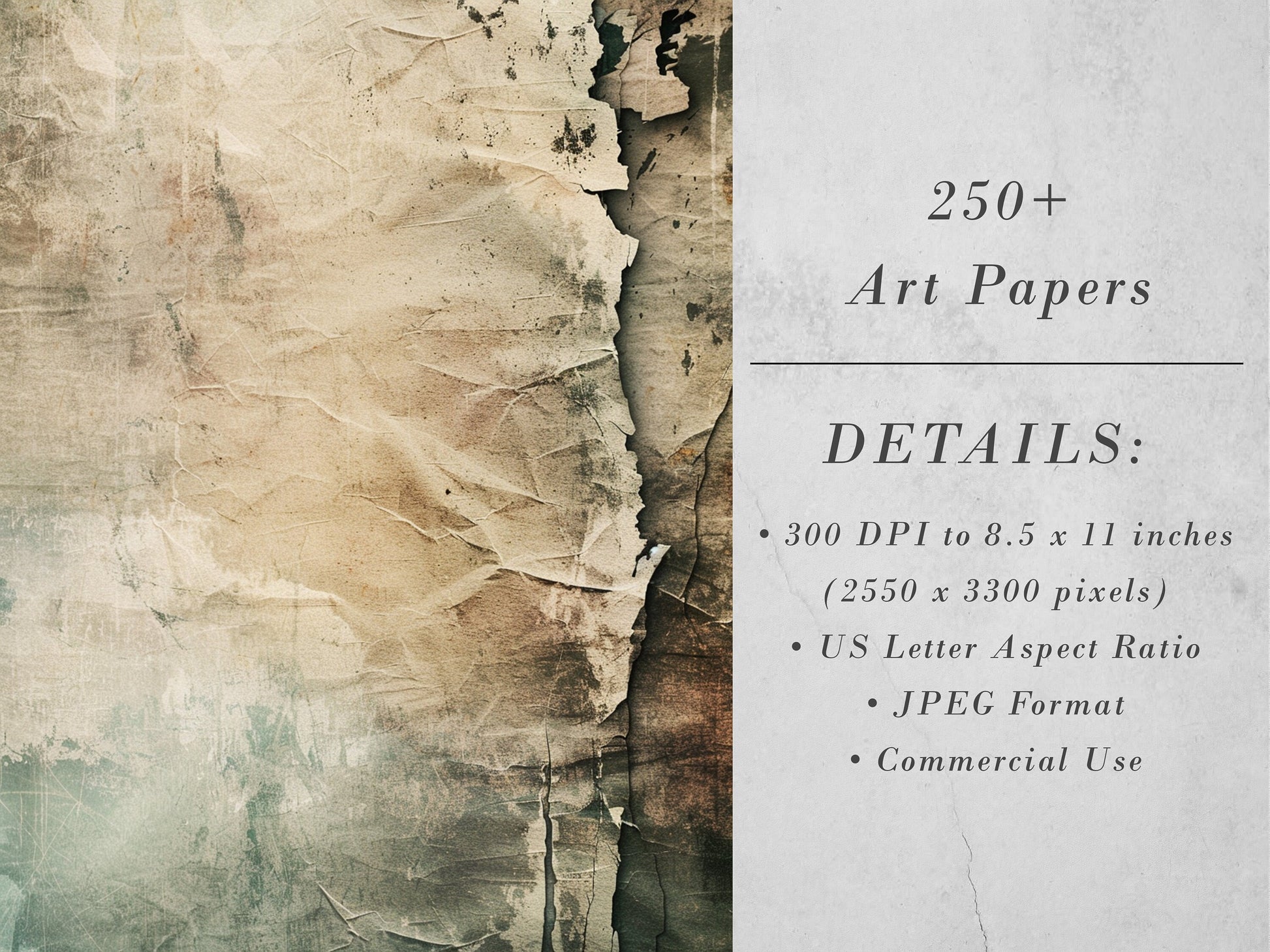 250+ Neutral Grunge Textures, Digital Download Paper Set, Distressed, Rustic, Collage, Junk Journal, Scrapbook, JPEG, DIY Card Making Pack