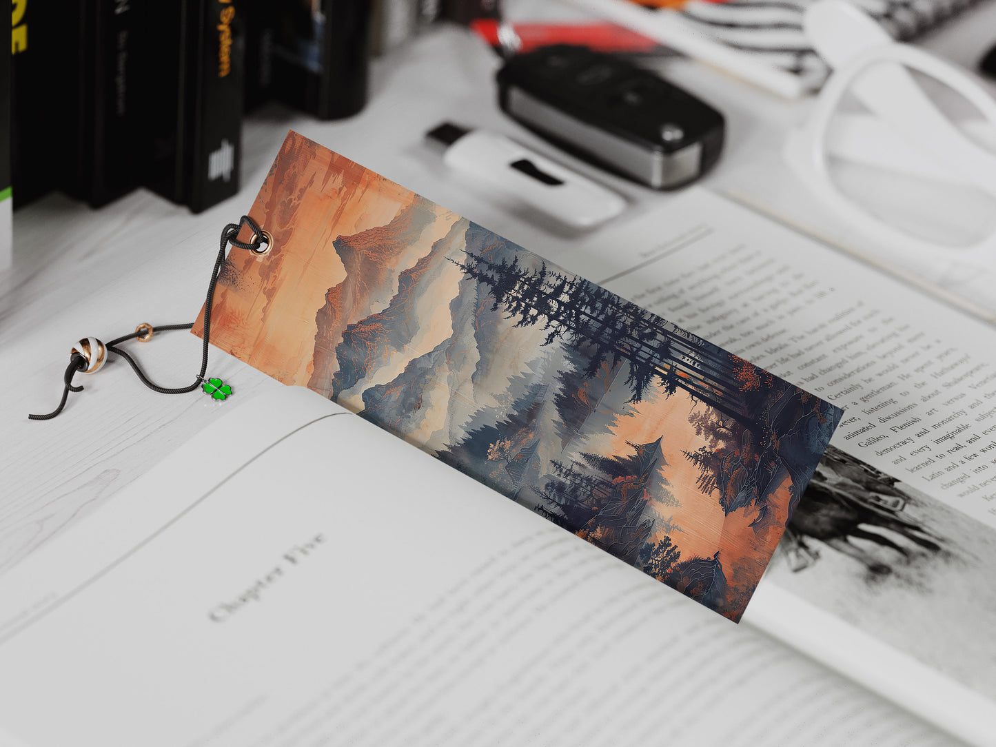 10 Misty Mountains Printable Bookmarks | Digital Download JPG Bookmark Sheets | PNG bookmark sublimation | Sunrise bookmark set | Gift