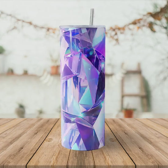 3D Glitter Holographic Crystal Sparkling Seamless, 20oz Tumbler Sublimation Design, Straight Tumbler Wrap, PNG Digital Download