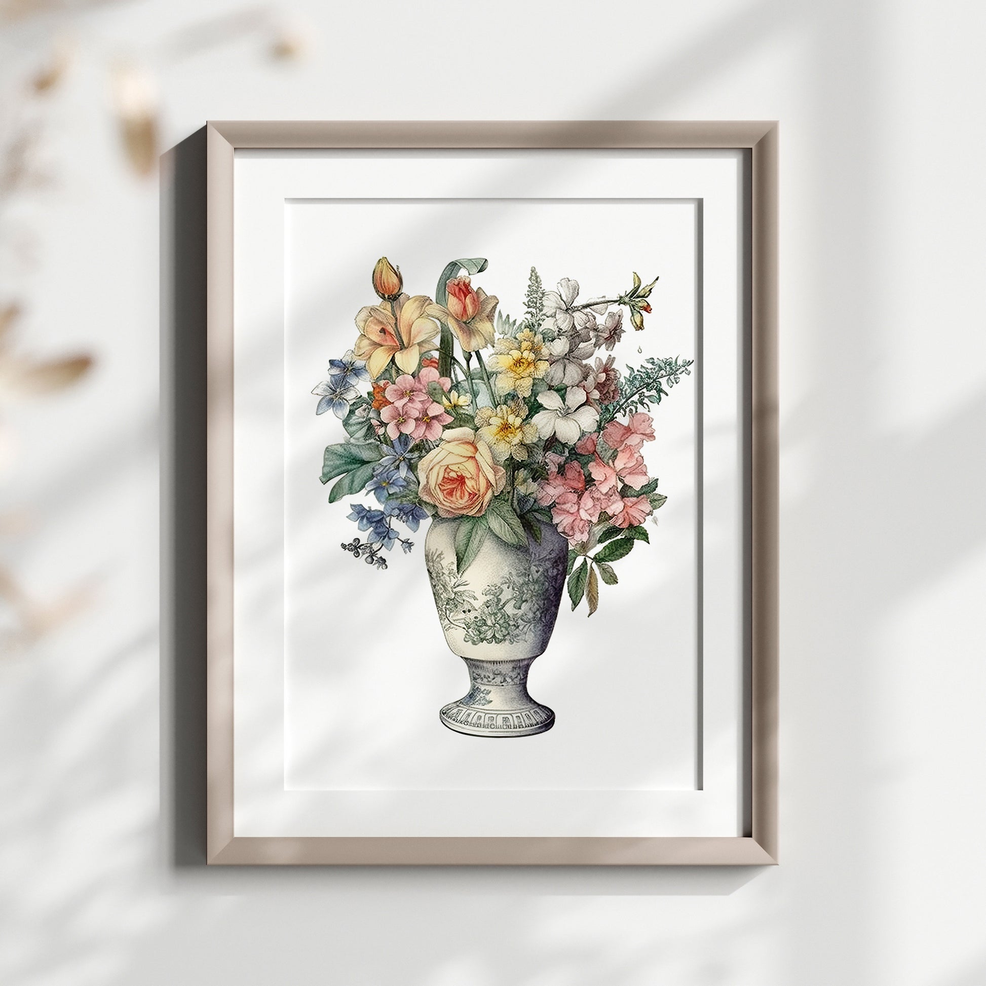 Flowers Clipart, Watercolor Floral Bouquet PNG, Watercolour Flower, Vase of Flowers, Spring Flowers Wedding Clip art Bundle, Sublimation