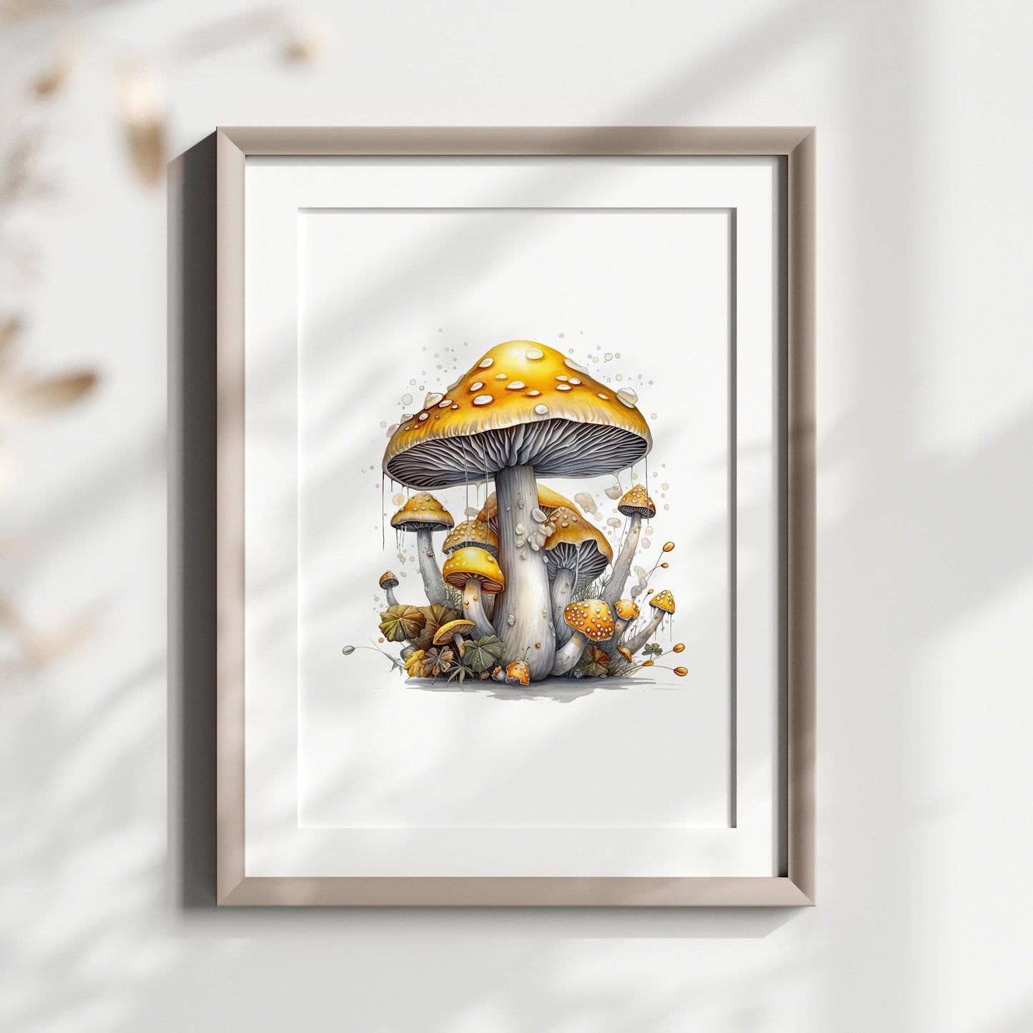 Watercolour Mystical Mushrooms clipart Bundle, Magical Mystical art, Fantasy clipart Bundle PNG, Magic clip art set, birthday invitation