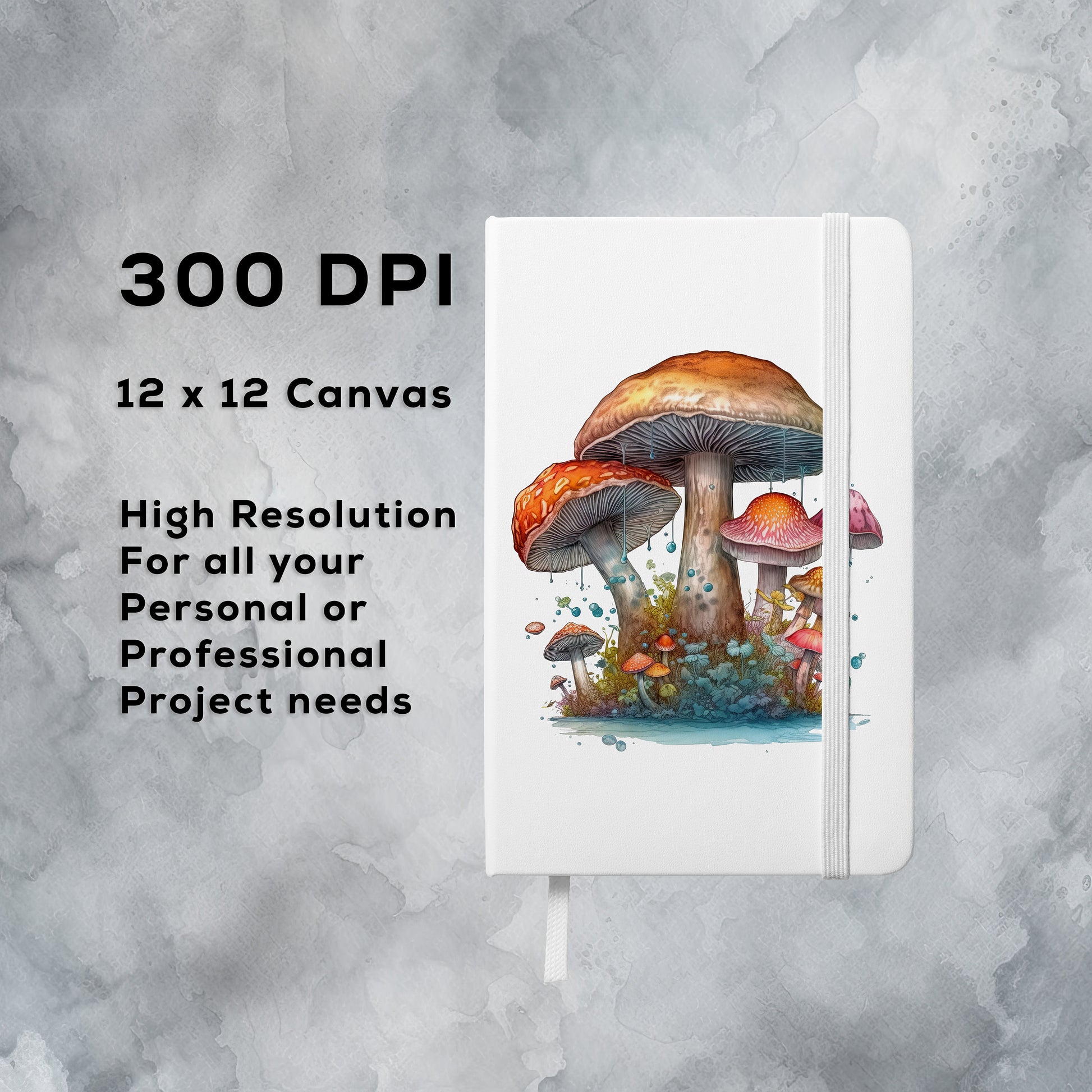 Watercolour Mystical Mushrooms clipart Bundle, Magical Mystical art, Fantasy clipart Bundle PNG, Magic clip art set, birthday invitation
