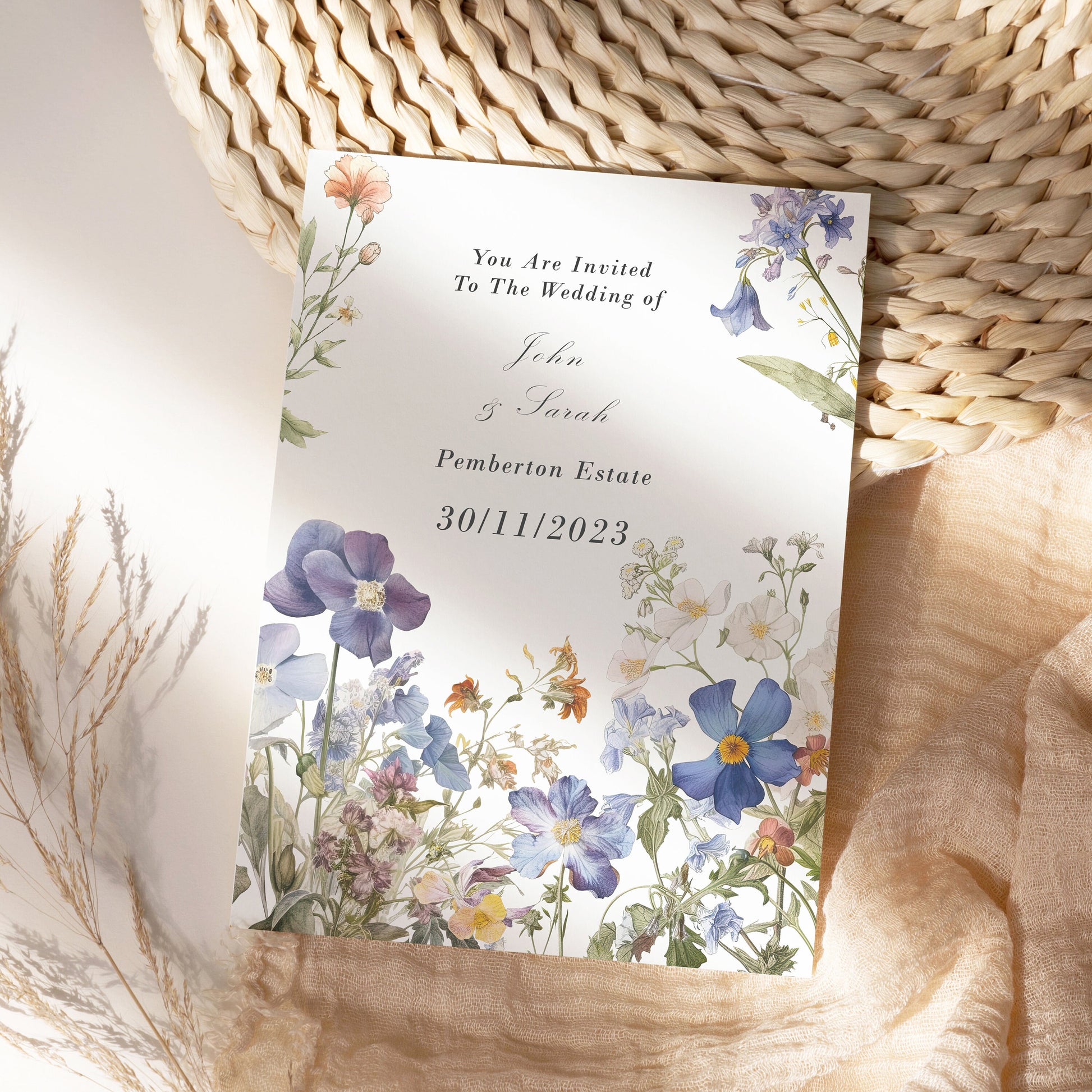 Wild Flower Watercolor Clipart, Botanical Wildflowers Clipart, Flower Arrangements, Watercolor Rustic Clipart, Elegant Blooms, Spring Meadow