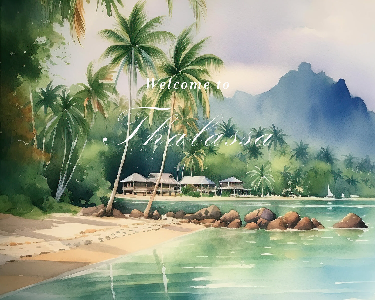 Summer Backgrounds Art, Watercolor Tropical Clipart, Landscapes PNG, Digital Backgrounds, Sublimation Graphic, Wedding Clipart, Gift Card