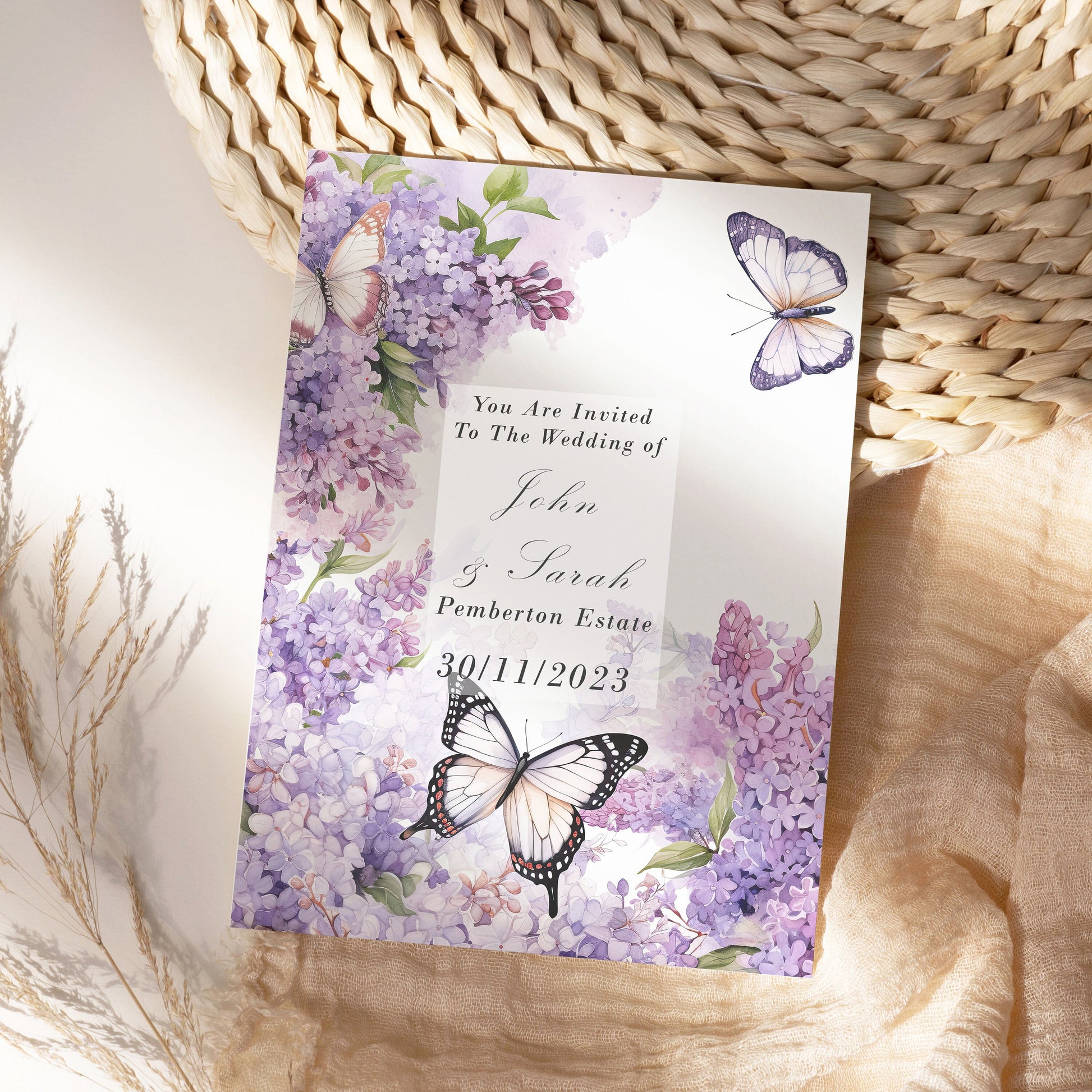 lilac watercolor floral butterflies, purple wedding clipart, purple flowers, bundle clipart, commercial use, scrapbooking graphics, crafting