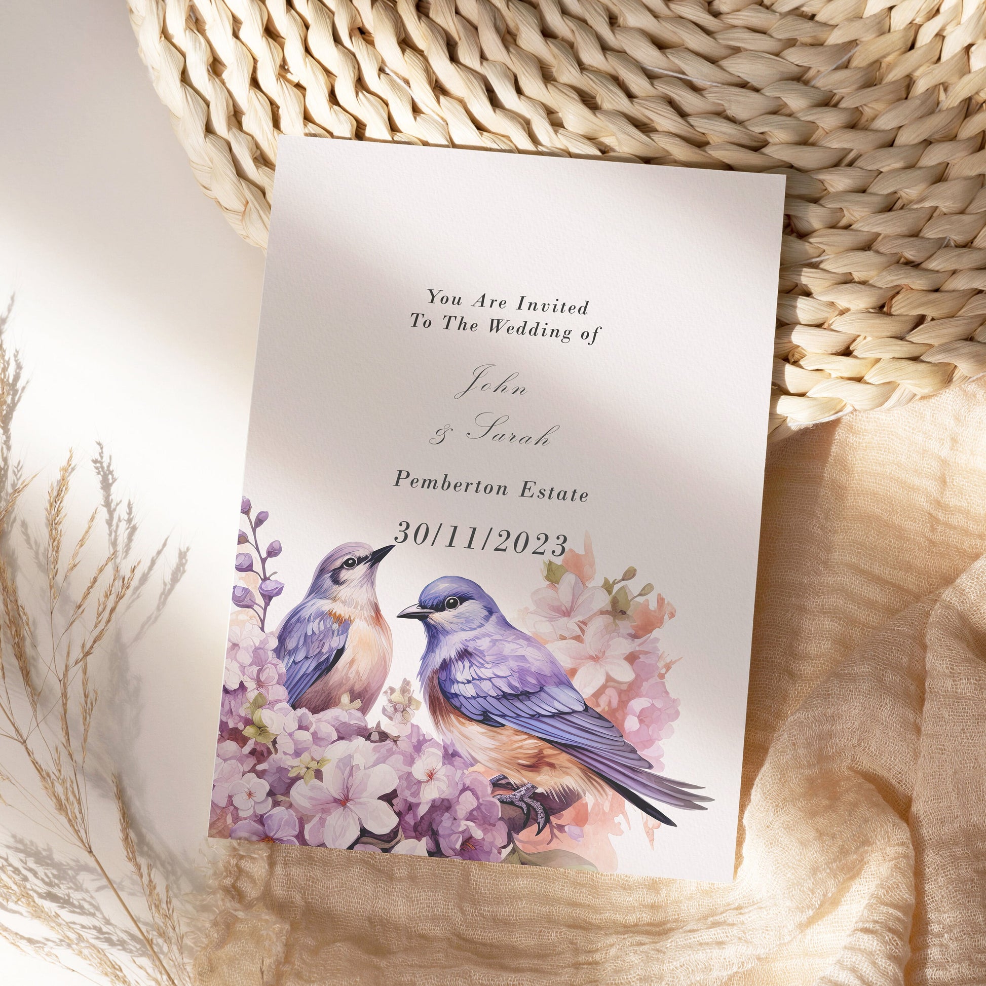 Lilac Birds and flowers Clipart| Nursery Art| Instant Digital Download | Card Making| Invitation Design| Sublimation Graphics| PNG Bundle