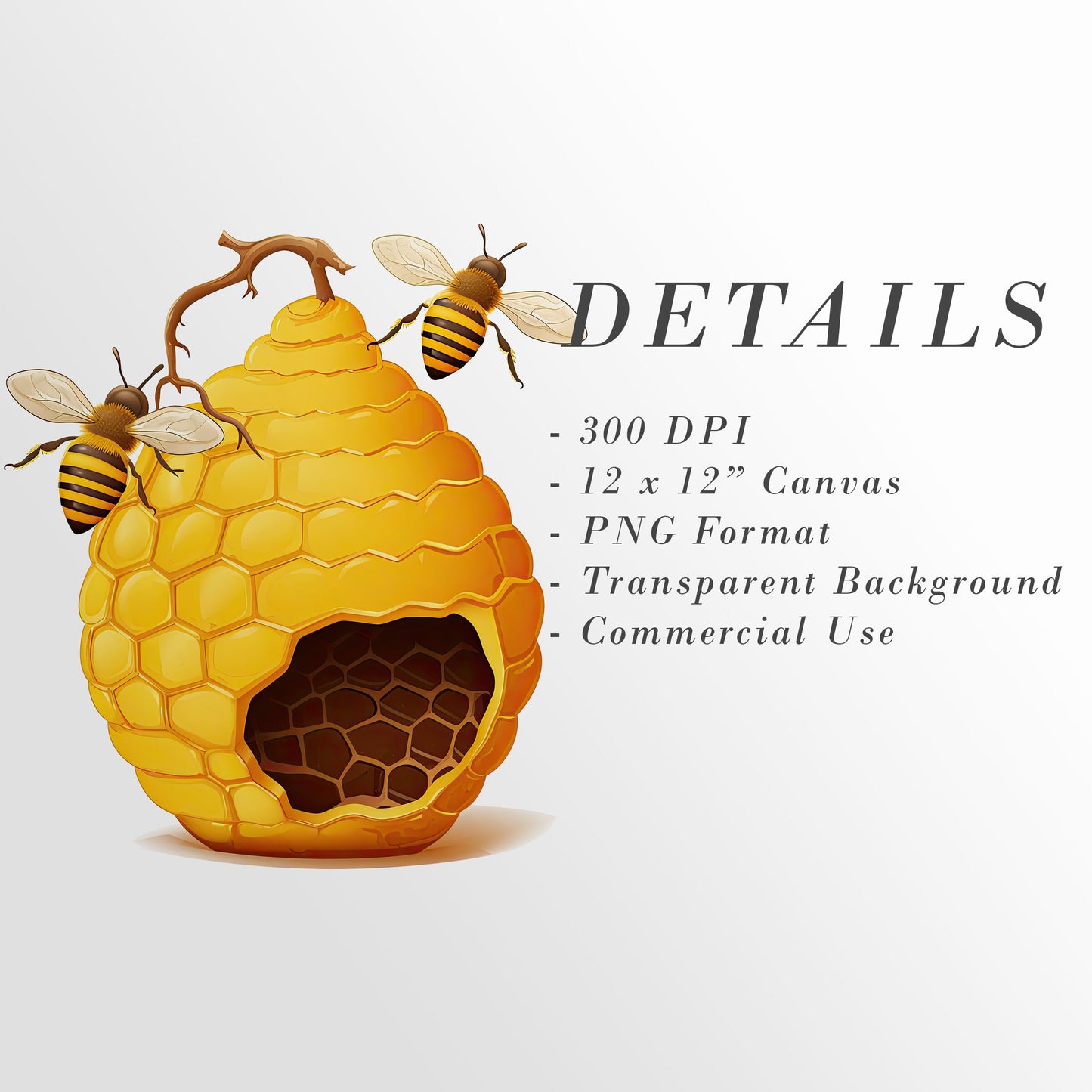 Bee Hive Clip Art, Bee Hive PNG Bundle, Honey Bee Art, Busy Bees ClipArt, Commercial Use, T-shirt sublimation, Birthday Invitations, Kawaii