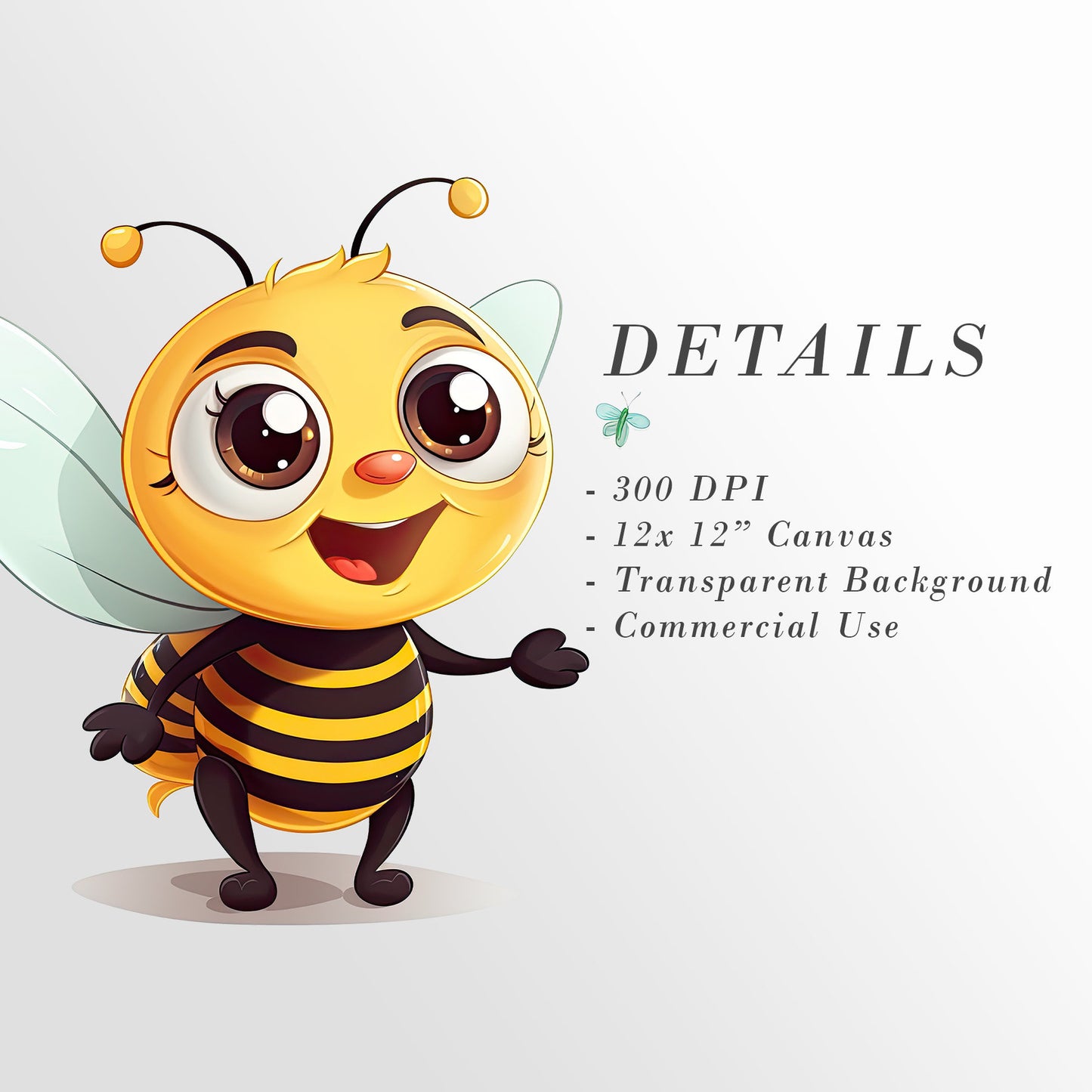 Cute Bee Clip Art, Bee PNG Bundle, Honey Bee Art, Busy Bees ClipArt, Commercial Use, T-shirt sublimation, Birthday Invitations, Kawaii