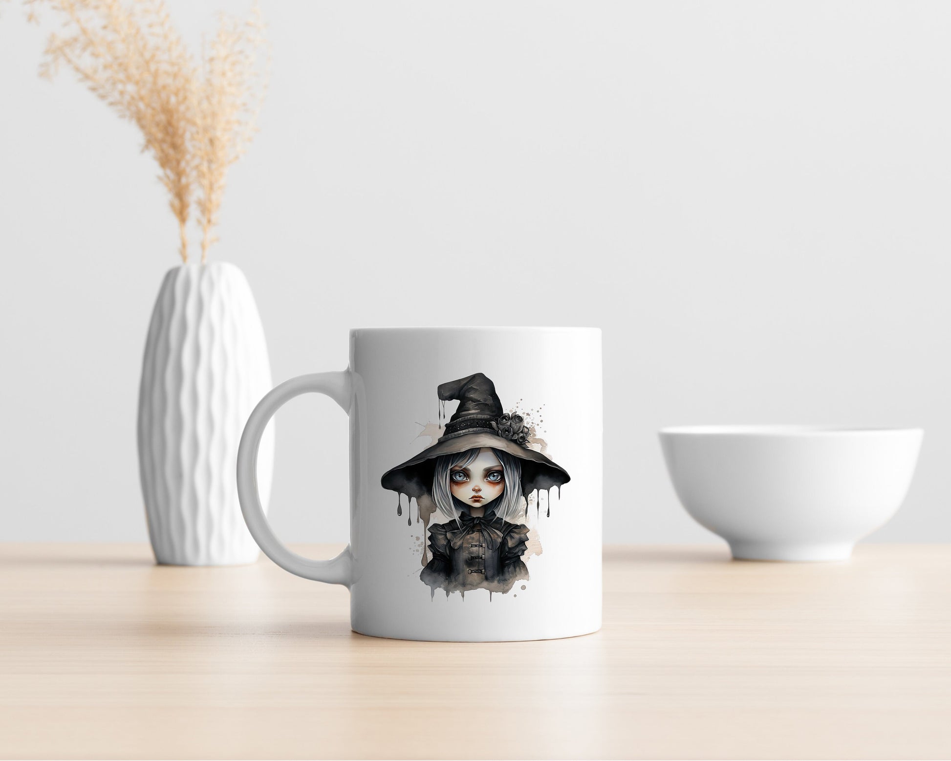 Cute Gothic Halloween Characters: Halloween Art for Crafts and Decor | PNG Clipart Bundle | Digital Download, Sublimation Designs, Whimsical