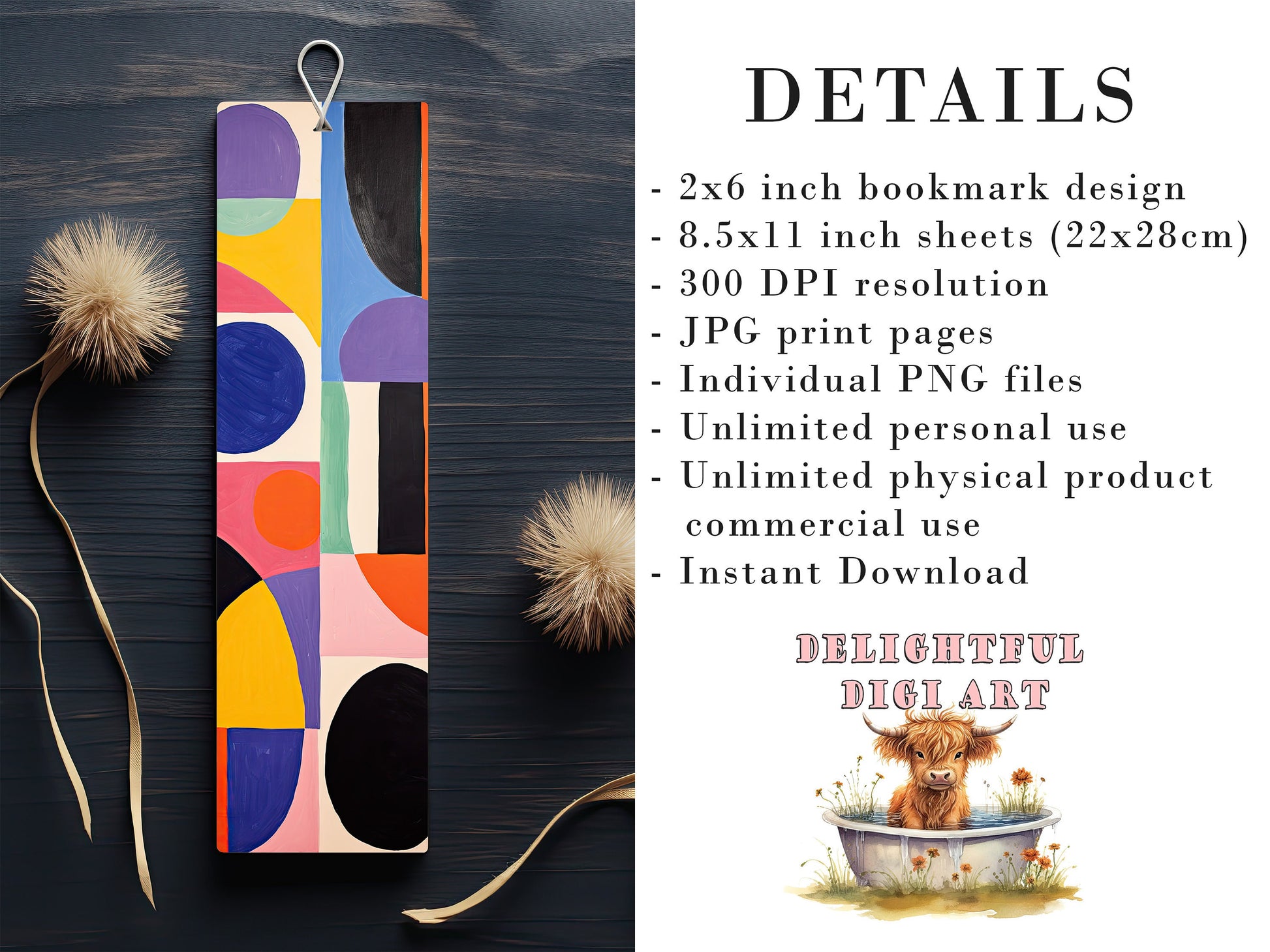 15 Henri Matisse Inspired Printable Bookmarks | Digital Download JPG Bookmark Set| PNG bookmark sublimation | Bookmark Art Set | Fussy Cuts