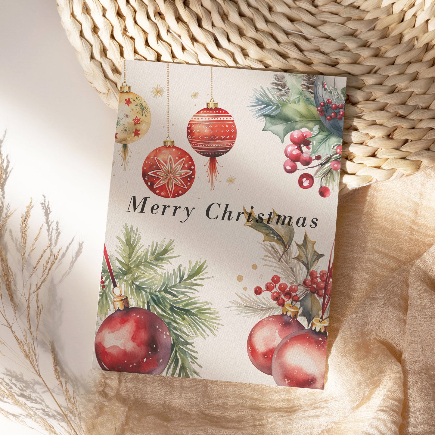 60 Christmas Decorations Clipart: Watercolor Ornaments for Crafts and Decor | PNG Bundle | Digital Download | Sublimation Designs| Retro Art