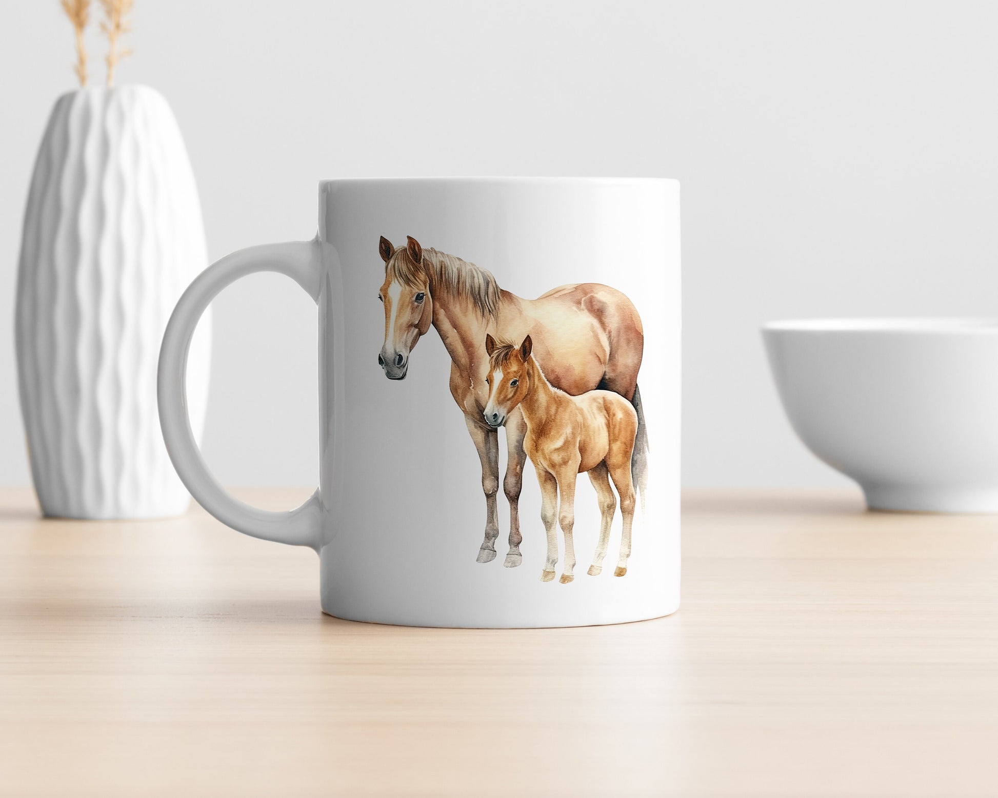 Watercolor Horses Clipart: Horse and Foal Art for Crafts and Decor | PNG Bundle | Digital Download | Sublimation files | Horse riding images