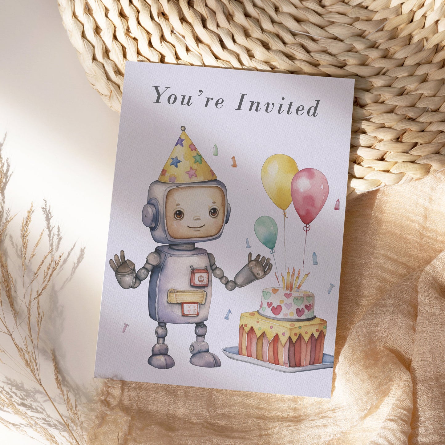 Cute Robot Birthday Clipart: Watercolor Robots for Crafts and Decor | PNG Bundle | Digital Download| Sublimation files| Birthday Invitation