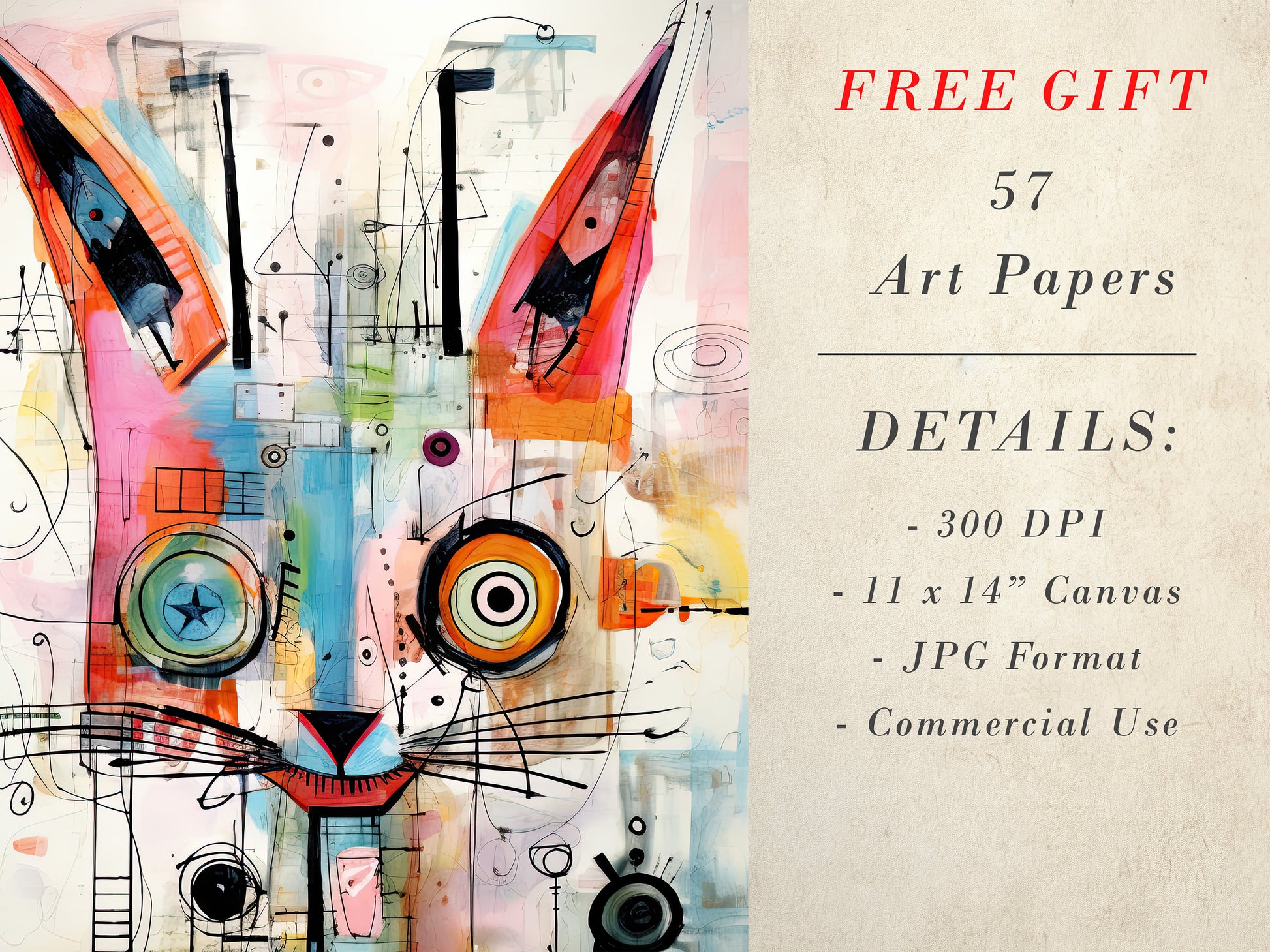 Abstract Animal Mega Bundle | Whimsical Animal Art | Crafts and Decor | PNG Bundle | Sublimation Designs | Junk Journal | Scrapbook Ephemera
