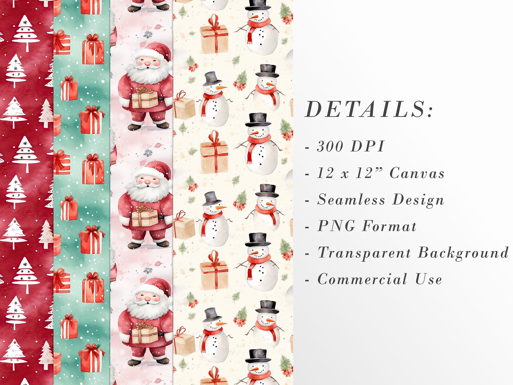 20 Christmas Printable Paper Designs| Digital Download Paper Set| PNG sublimation| Retro Seamless Digital Paper Bundle| Cute X-Mas Pattern