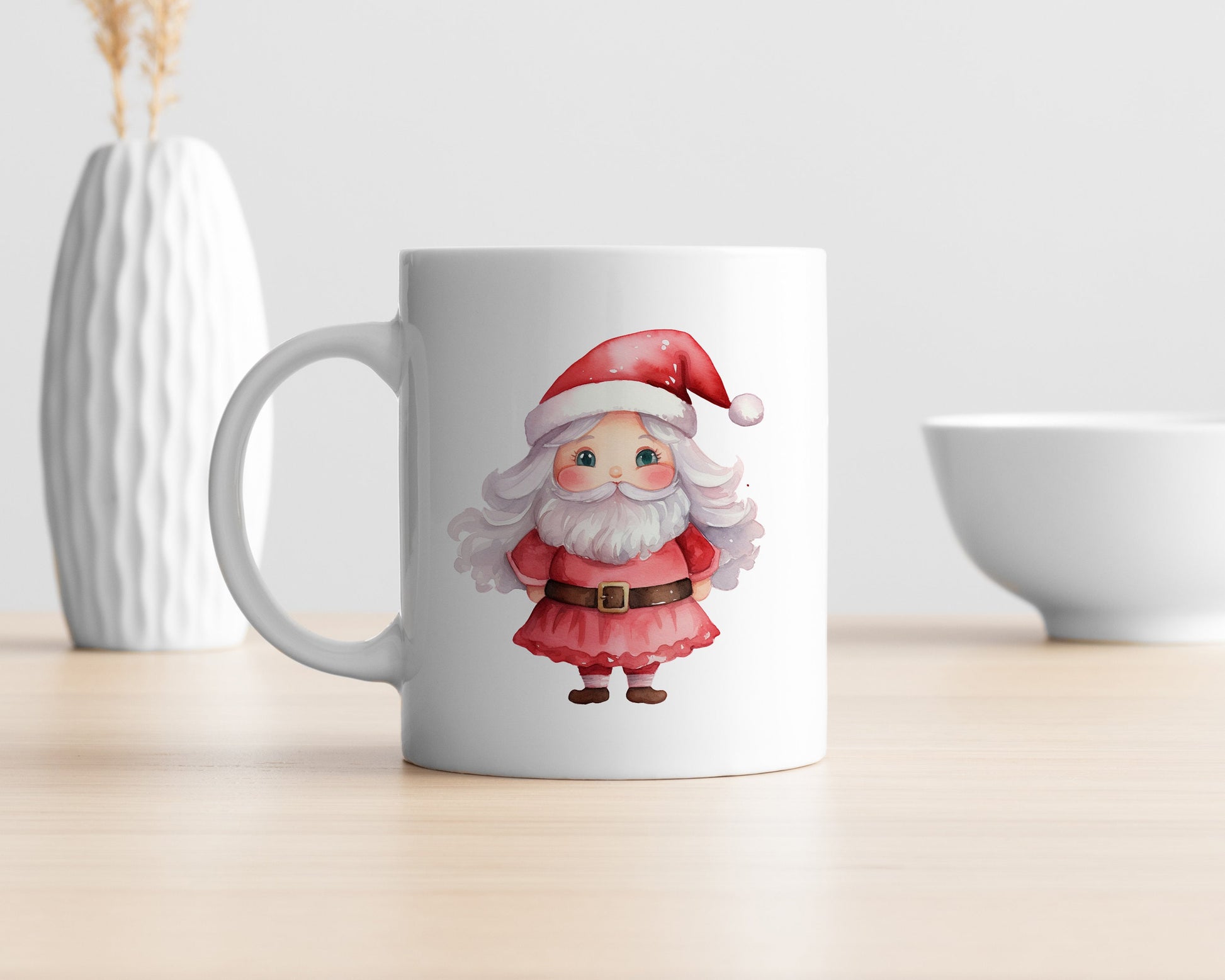 Cute Santa Clipart: Santa Claus Art for Christmas Crafts and Decor | PNG Bundle | Digital Download | Sublimation files | Kawaii X-mas Pack