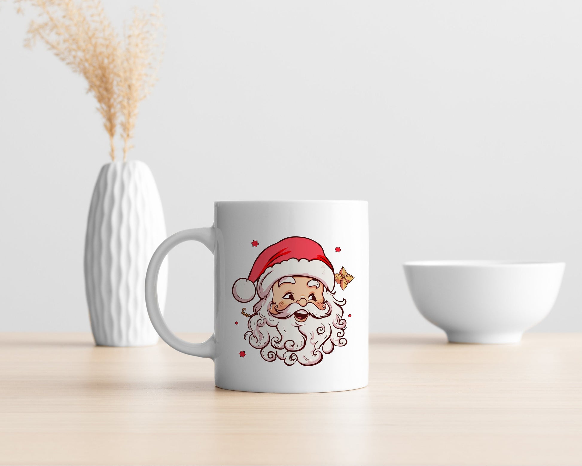 Retro Santa Clipart: Santa Claus Art for Christmas Crafts and Decor | PNG Bundle | Digital Download | Sublimation files | Kawaii X-mas Pack