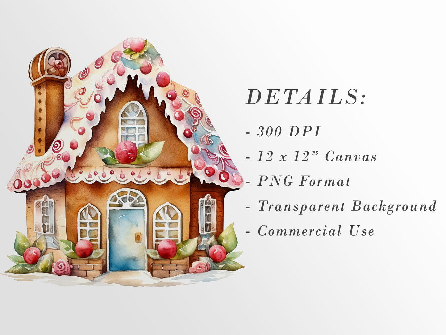 Cute Christmas Clipart: Christmas Crafts and Decor | PNG Bundle | Digital Download | Sublimation files | Watercolor X-mas Pack| Junk Journal