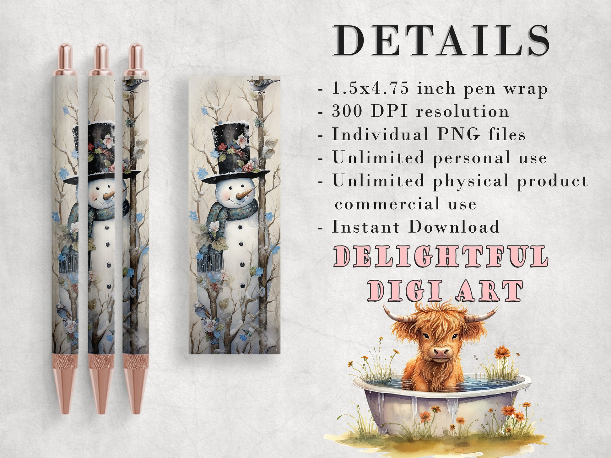 10 Cute Christmas Pen Wrap PNGs | Pen Wrap Sublimation Designs | Pen Waterslide Designs | Pencil Sublimation Design | Epoxy Pen Wraps