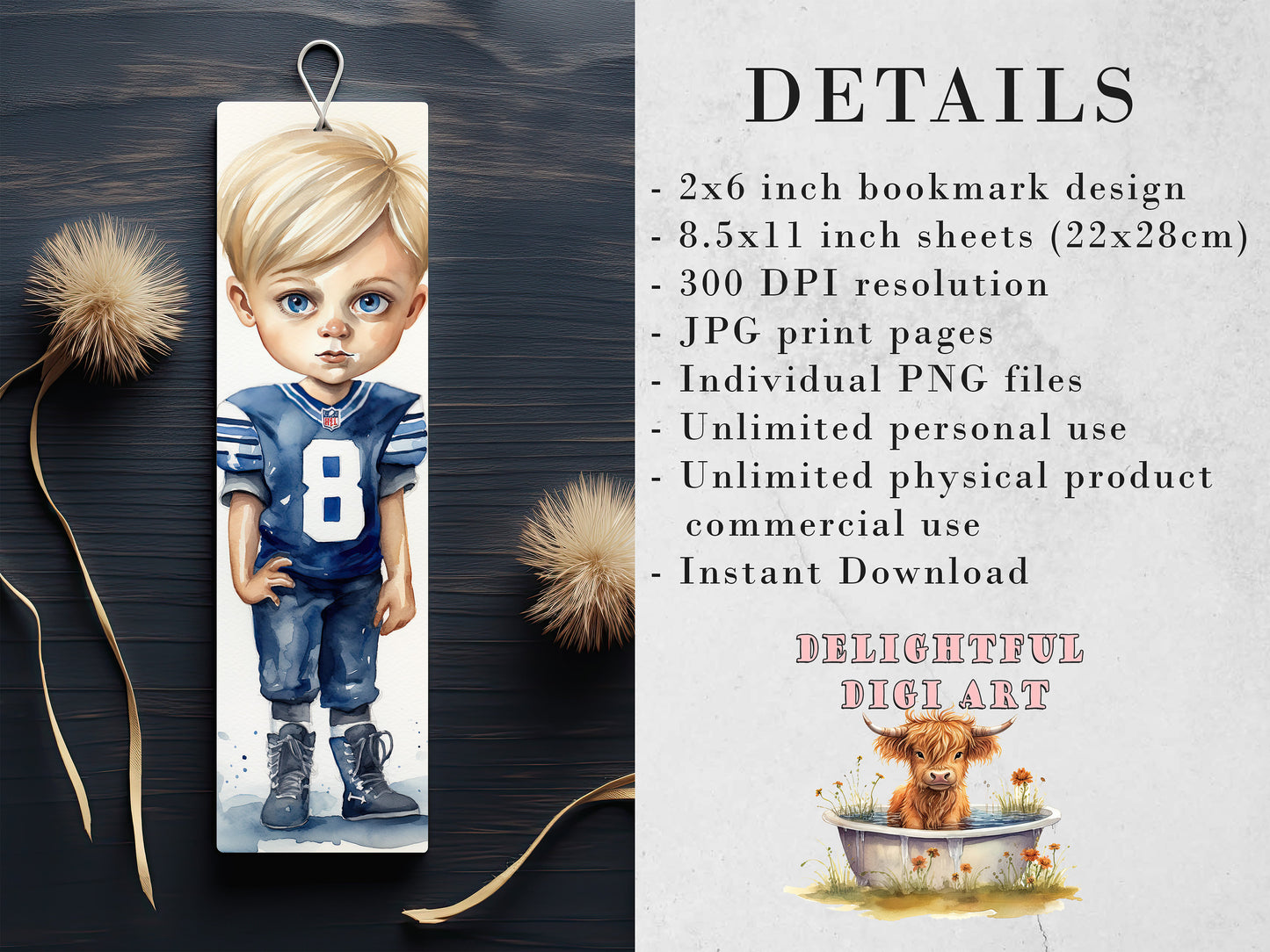 10 Sports Boys Printable Bookmarks | Digital Download JPG Bookmark Set Watercolor PNG Bundle| Big Eyes sublimation bookmark set| Chibi Boy
